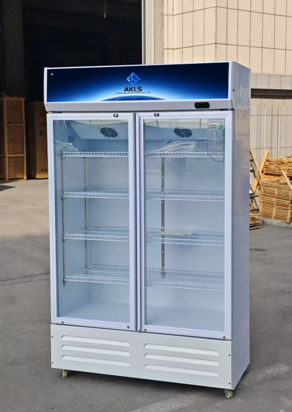 2-door commercial dual-temperature air-cooled upright beverage display refrigerator--1.48CBM
