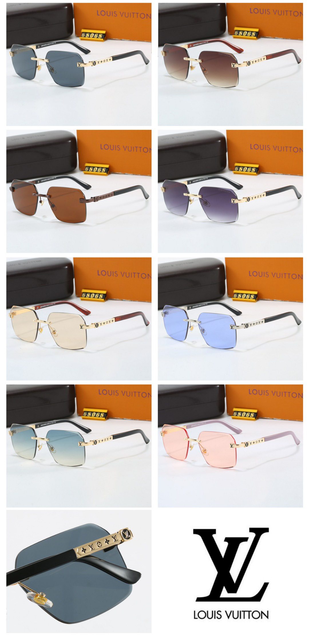 [TOP] Louis Vuitton LV Sunglasses - 8 Colors - 711 Luxury