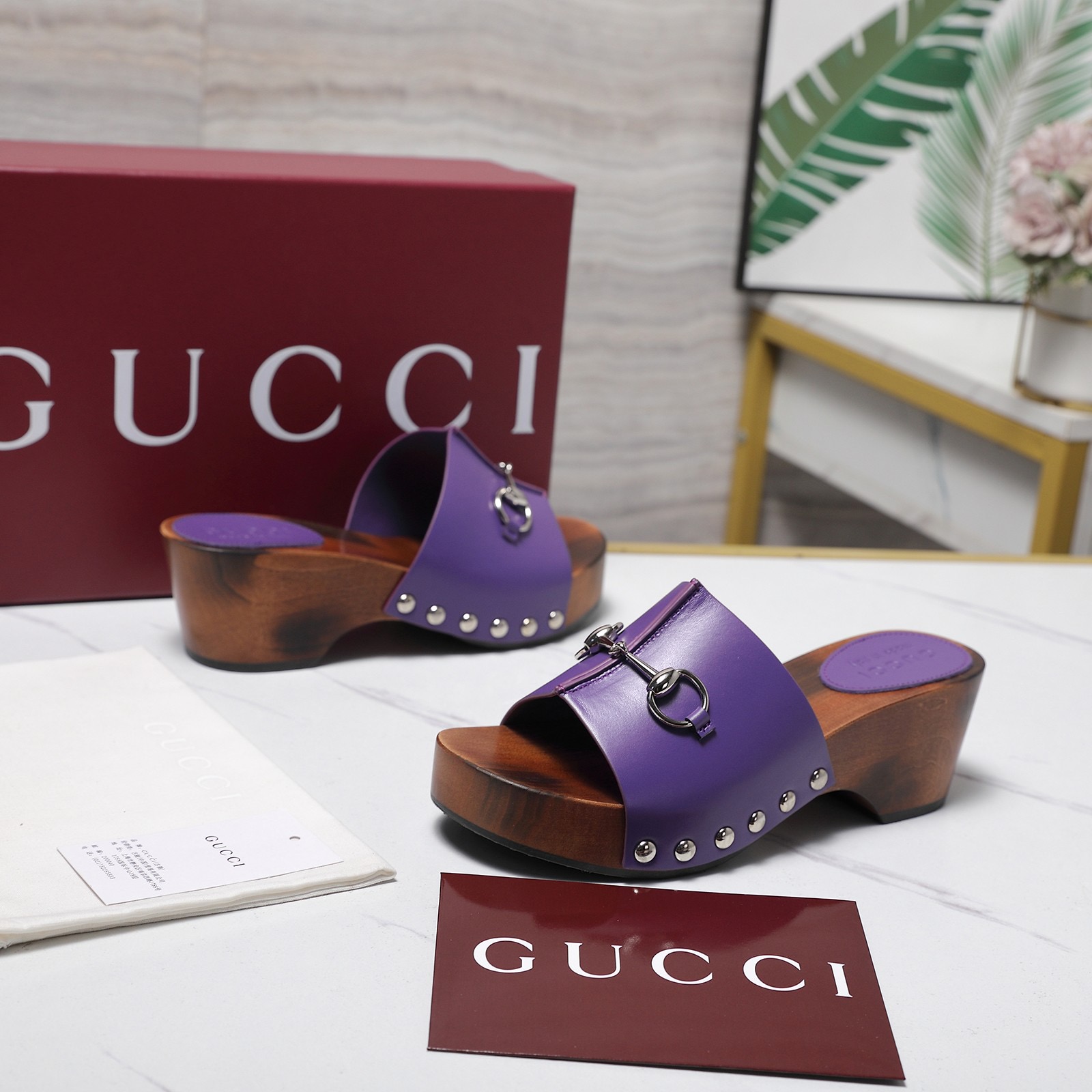 [TOP] GUCCI Platform Wooden-soled slides with Horsebit - Collections - 711 Luxury