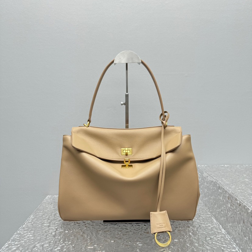 [TOP] BALENCIAGA Rodeo Bag 35x23x11cm - Khaki & GHW - 711 Luxury
