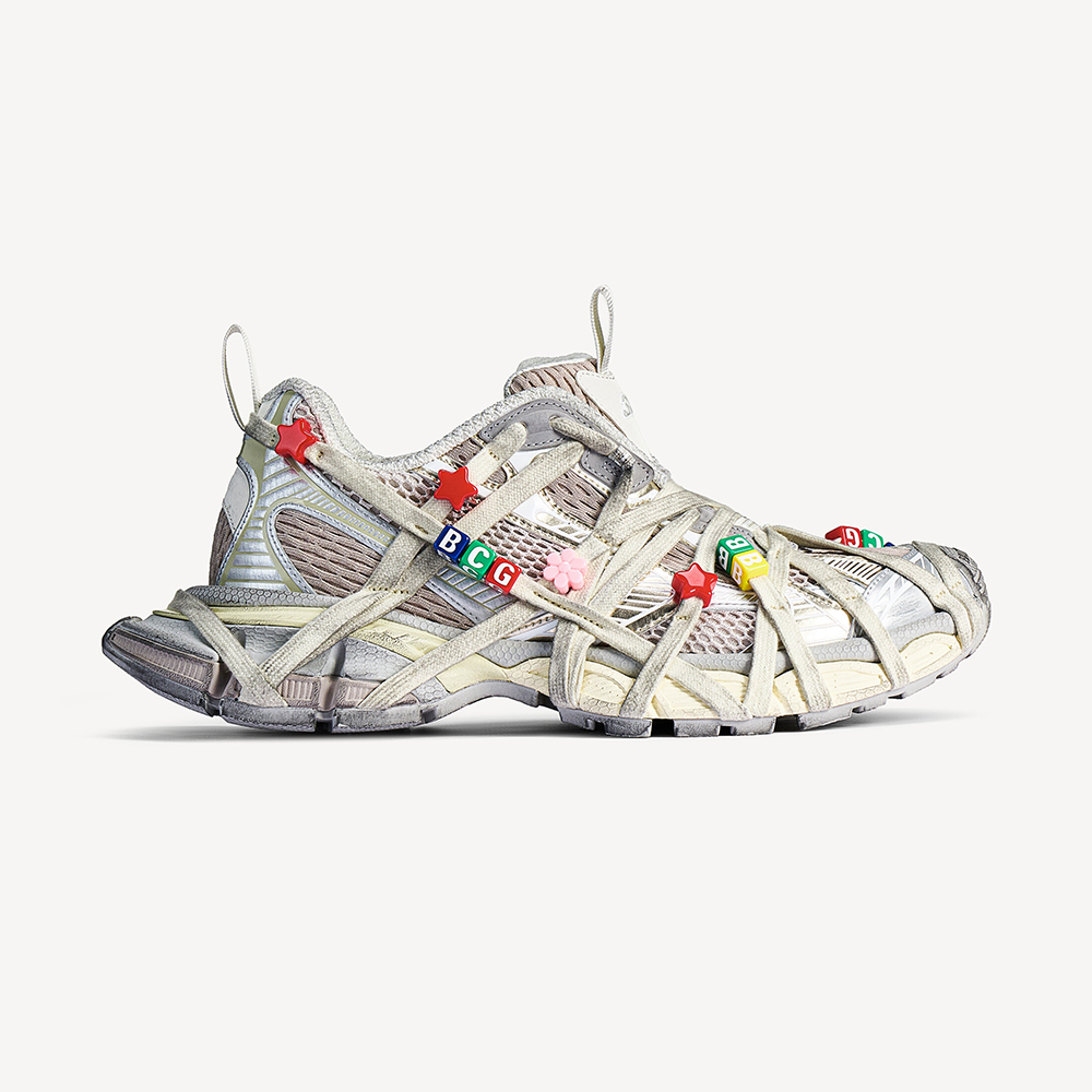 NIGO Balenciaga Women's 3xl Extreme Lace Sneaker in Eggshell Multicolor #nigo376551 - 2