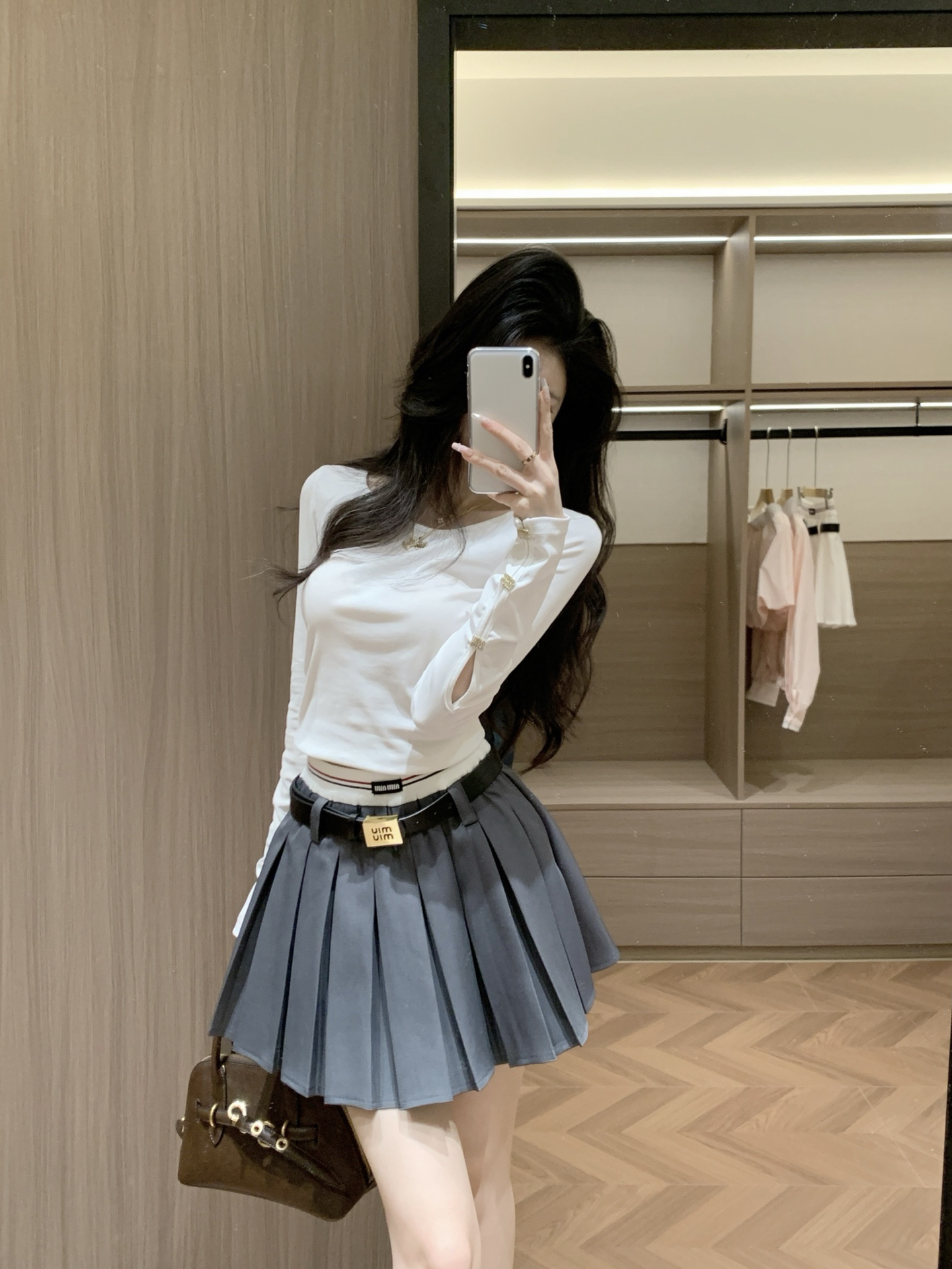[TOP] Miu Miu  Skirt -Grey