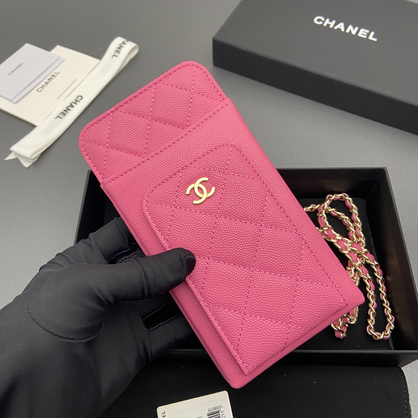 [TOP] CHANEL Phone Bag 18.5-9-3cm - Pink