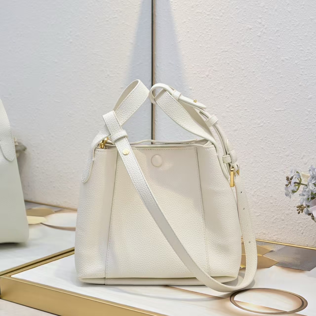 [TOP] Christian Dior CD Signature  Hobo Bag 21*19*11cm - White - 711 Luxury