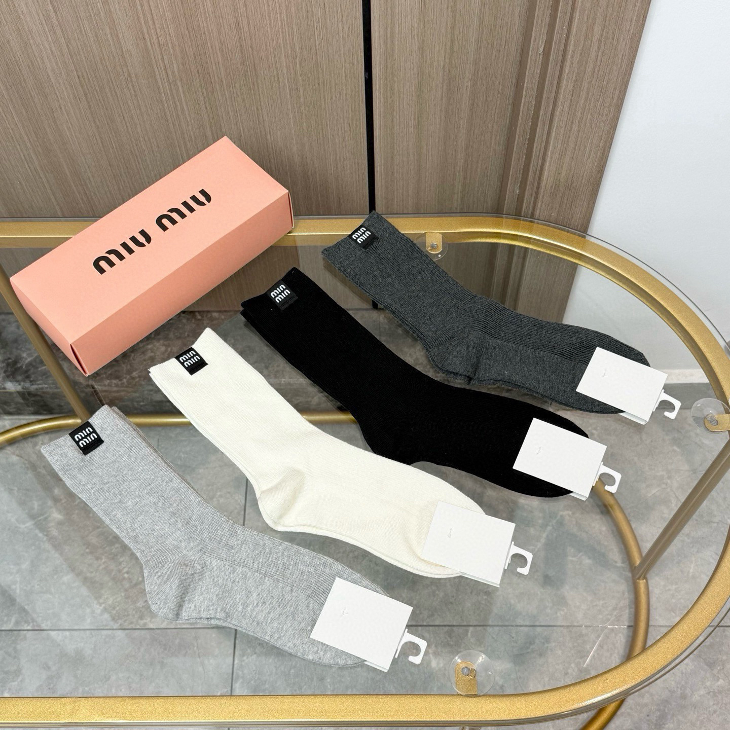 [TOP] Miu Miu Socks - 4 Pieces as a Set - 711 Luxury