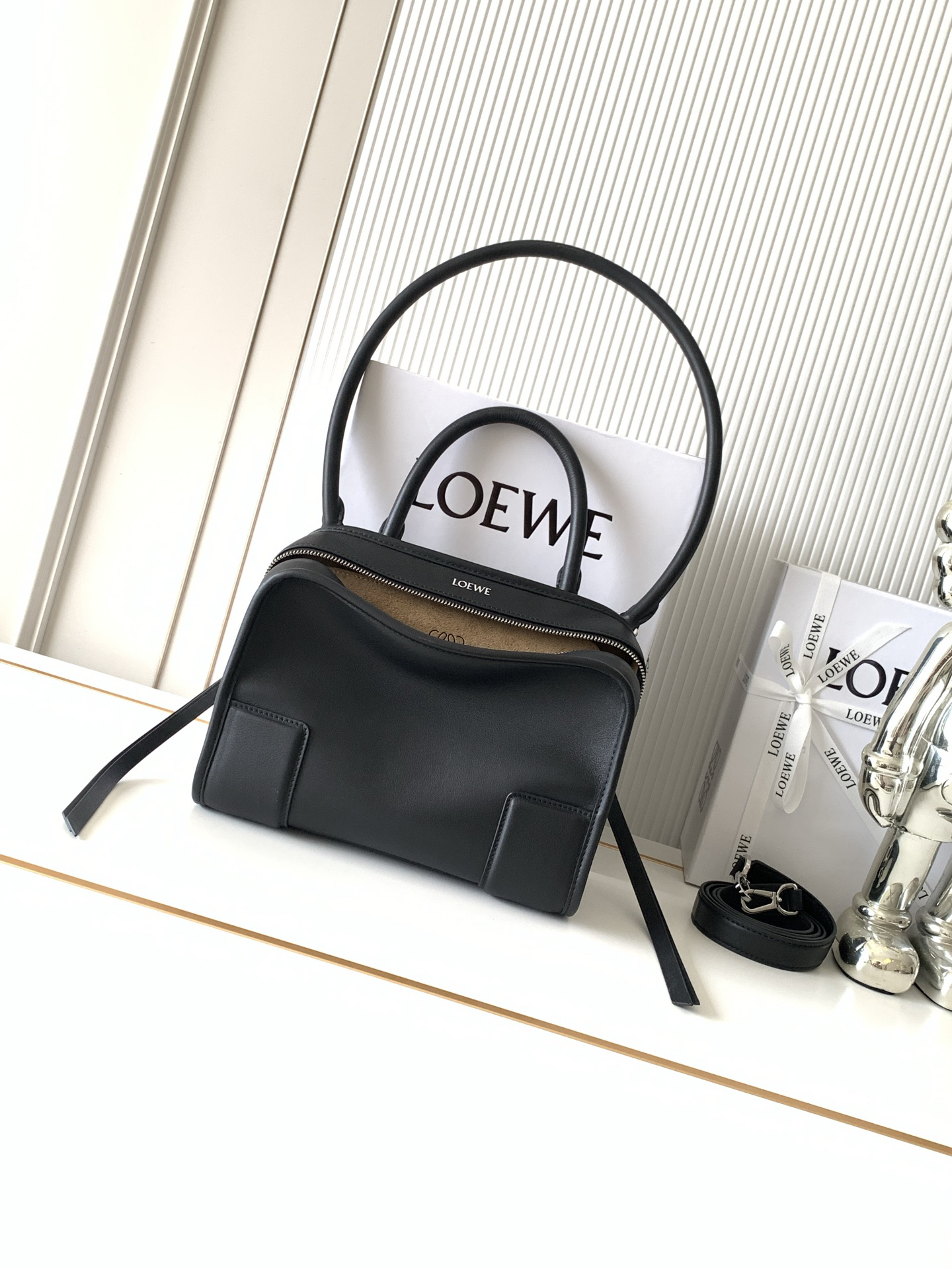 [TOP] LOEWE Amazona 180 Bag 24.5*18.5*10 CM - Black - 711 Luxury