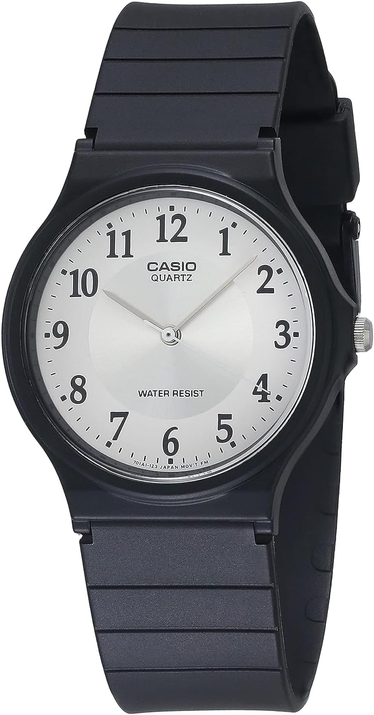 Casio MQ24 Series | Quartz Analog Watch for Men | Water Resistant | Resin Case | Resin Band | Resin Glass | Three Hand Analog (HR, Min, SEC) | Classic Casio Design | 3 Year Battery