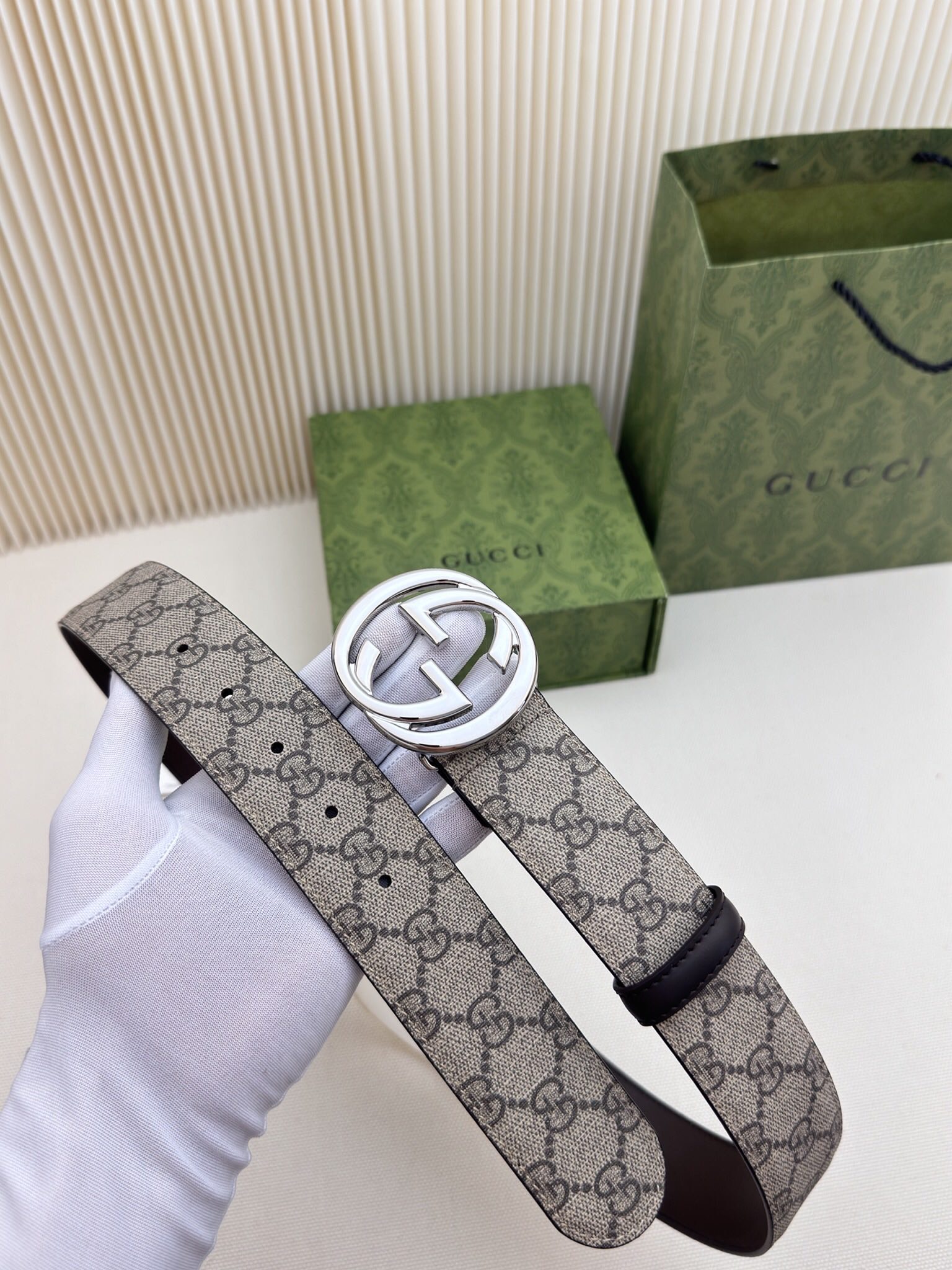 [TOP] GUCCI GG Belt 40mm - Chocolate - 711 Luxury