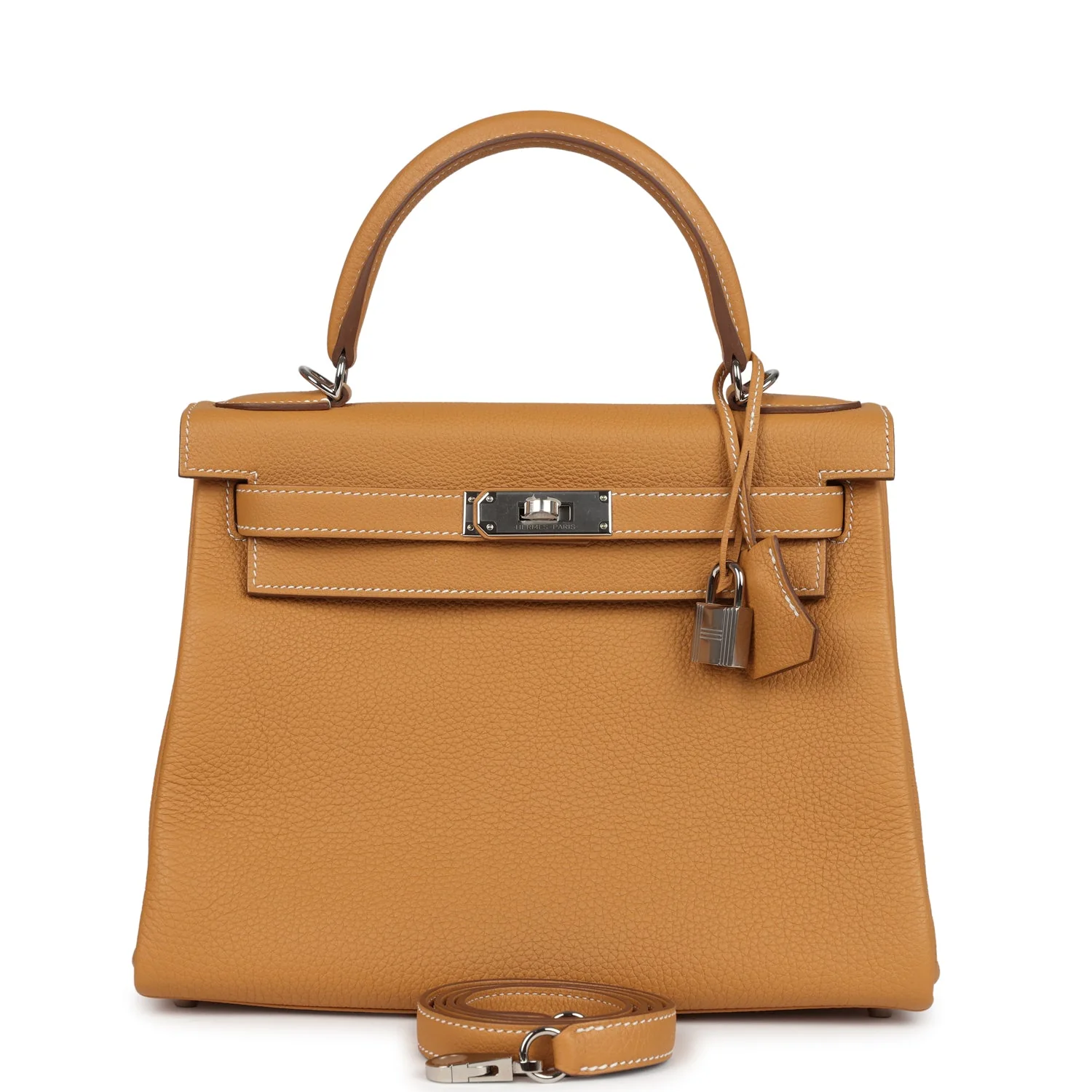 Hermes Kelly Retourne  Naturel Sable Togo Palladium Hardware