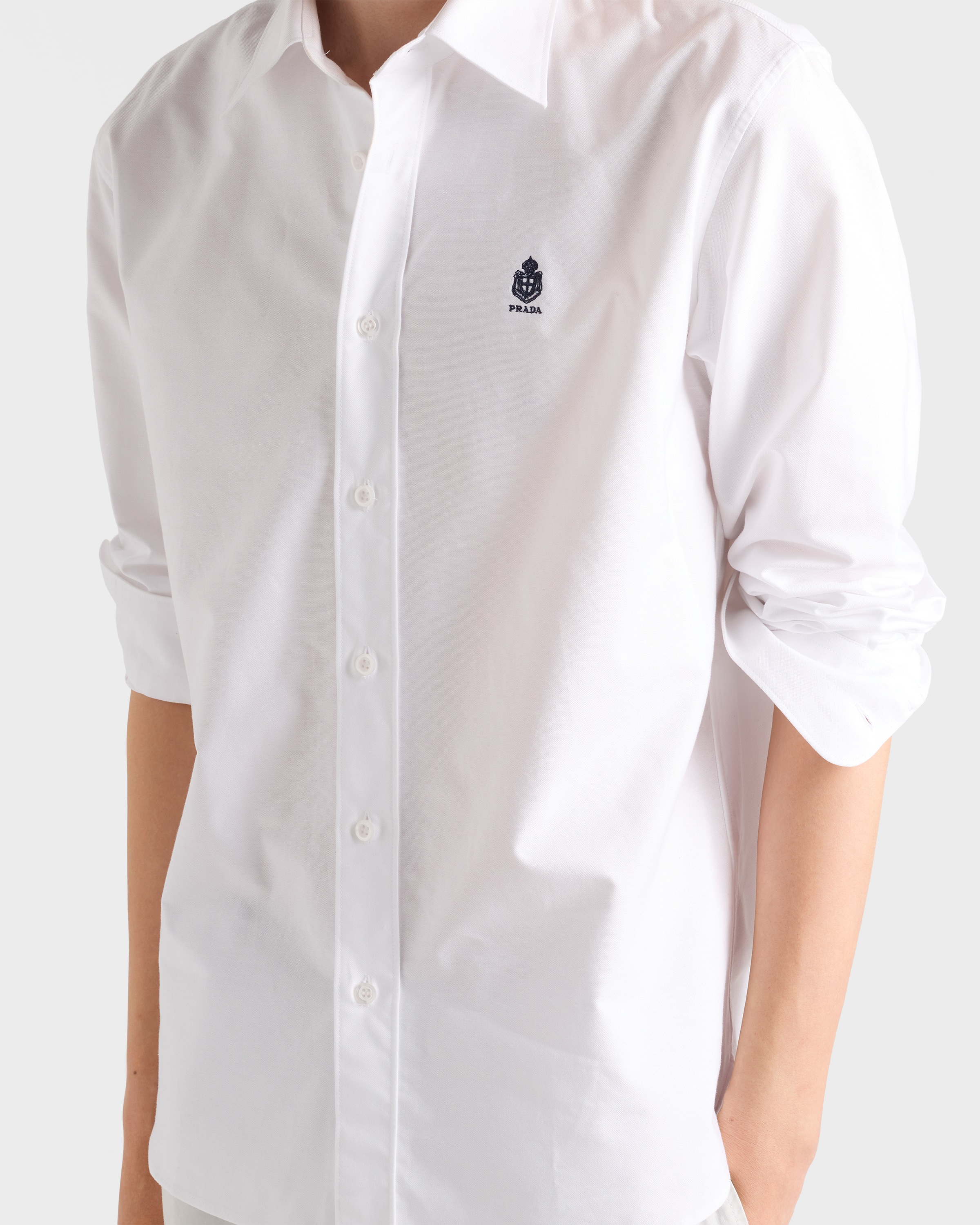 Prada white Clothing PRADA White Cotton Shirt #394943 View 2 | Nigo Office