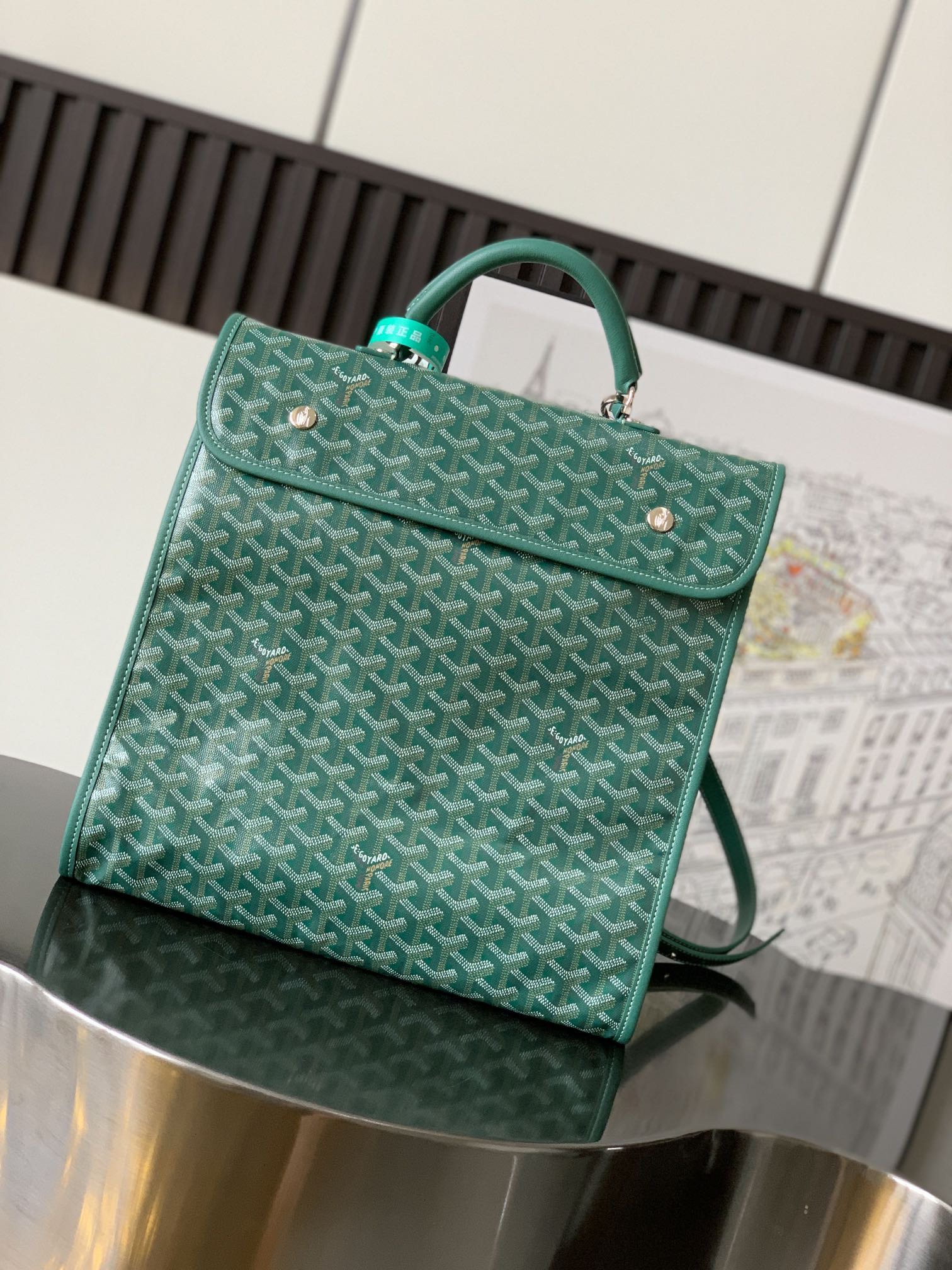 [TOP] Goyard Saint Léger Backpack 37x15x34cm - Green - 711 Luxury