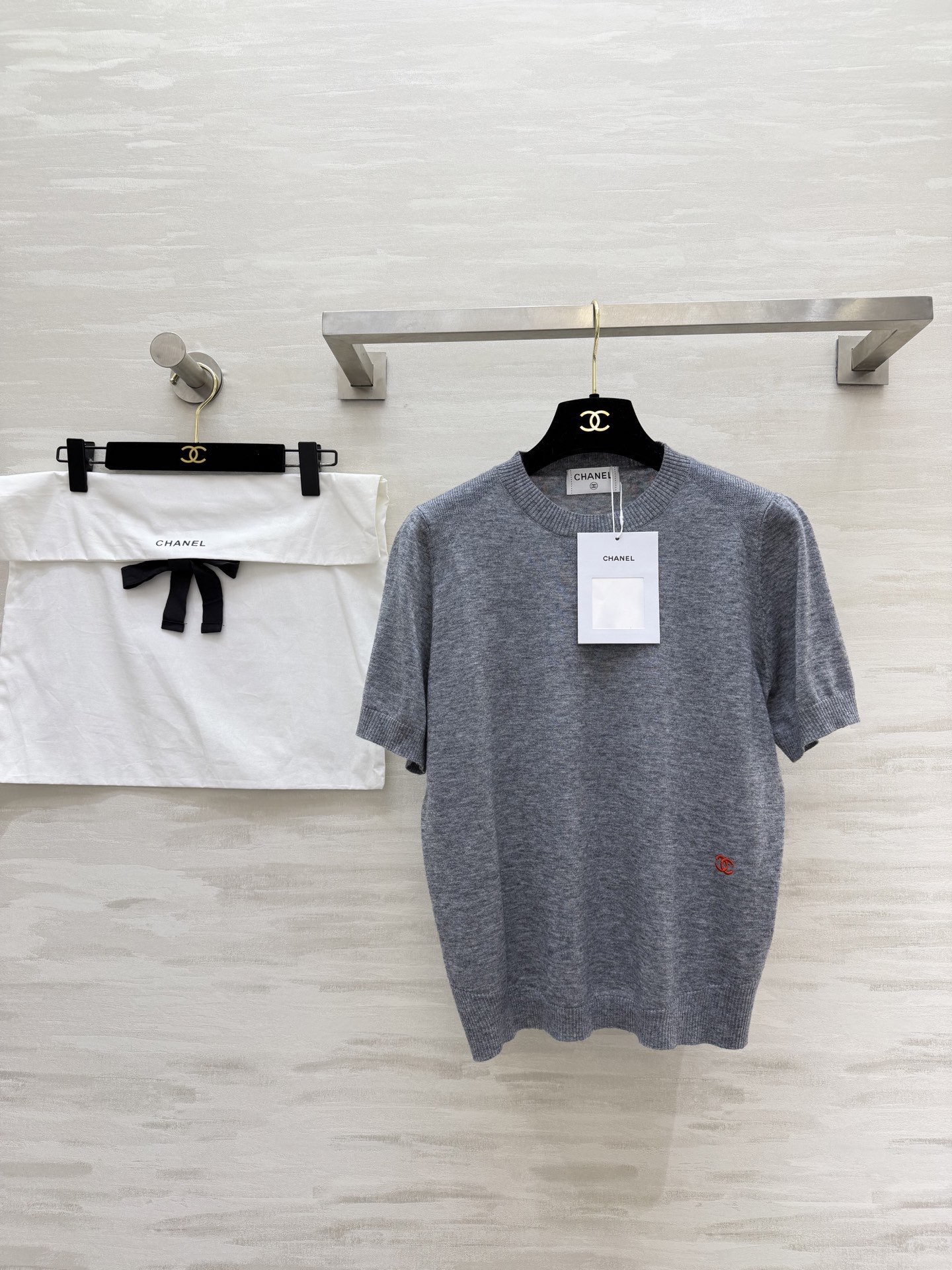 [TOP] CHANEL Knit Top - Gray - 711 Luxury