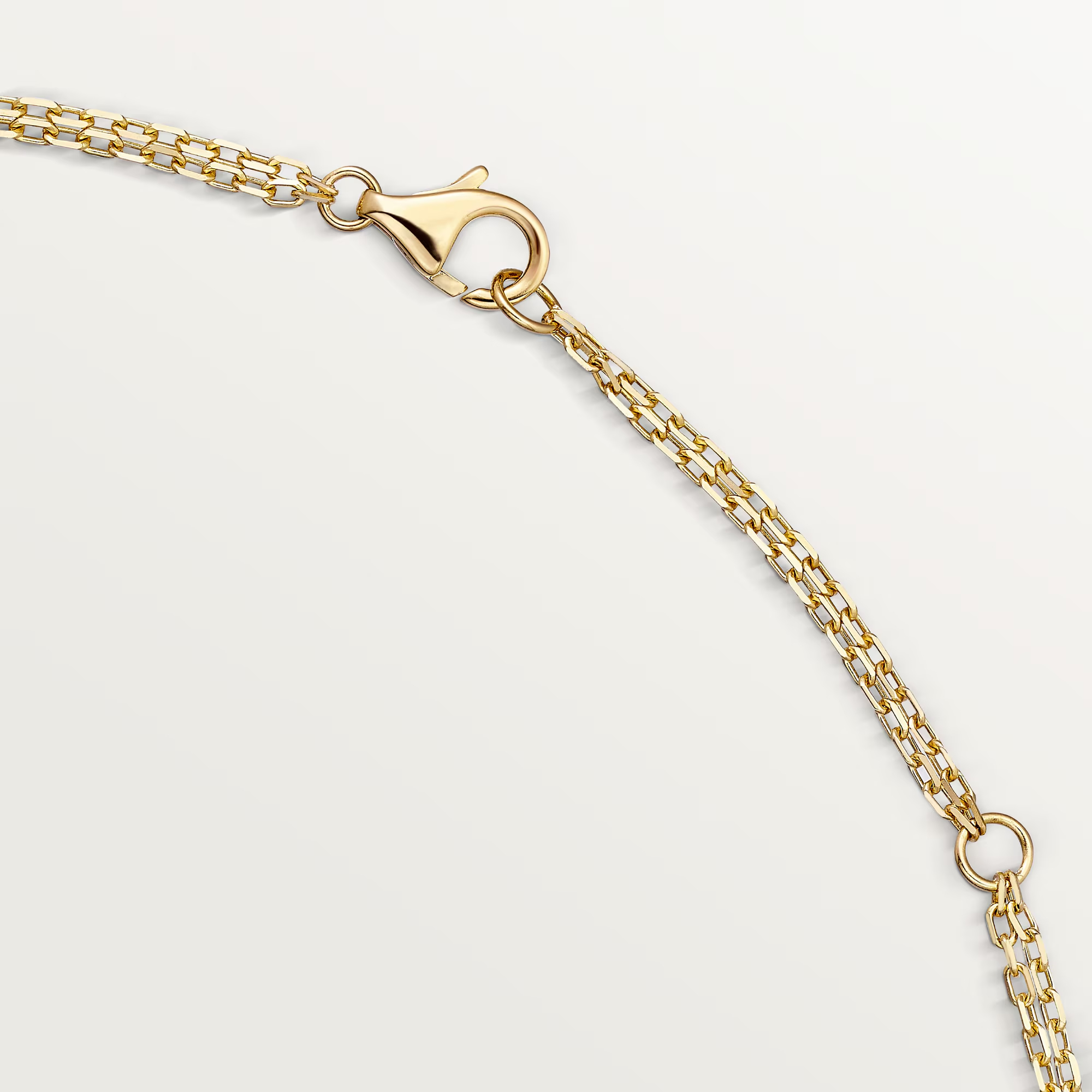 Carty Love Luna Loop Necklace, Yellow Gold, 2 Moissanite