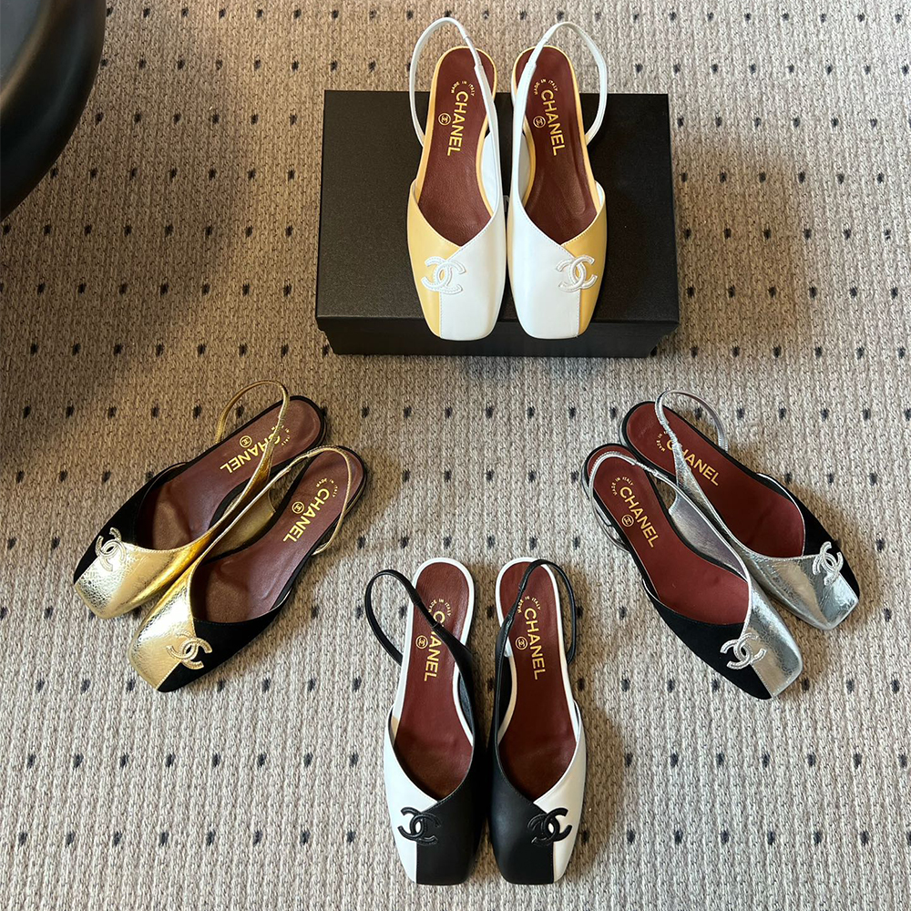 Chanel Color Block Back Sandals #378628