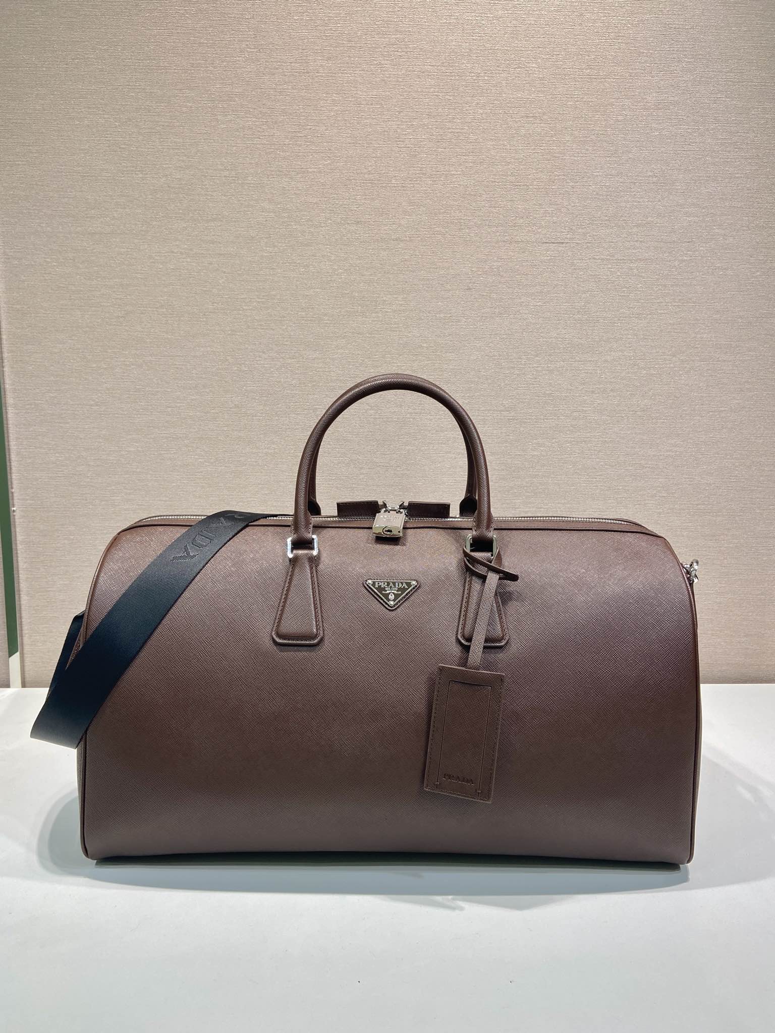 [TOP] PRADA Saffiano Travel Bag 50x27.5x25cm - Chocolate - 711 Luxury