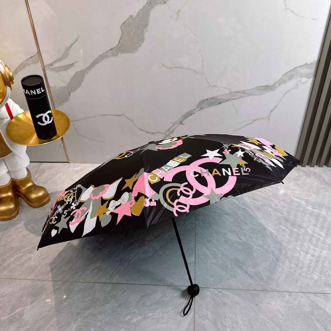 [TOP] CHANEL Umbrella - Black - 711 Luxury