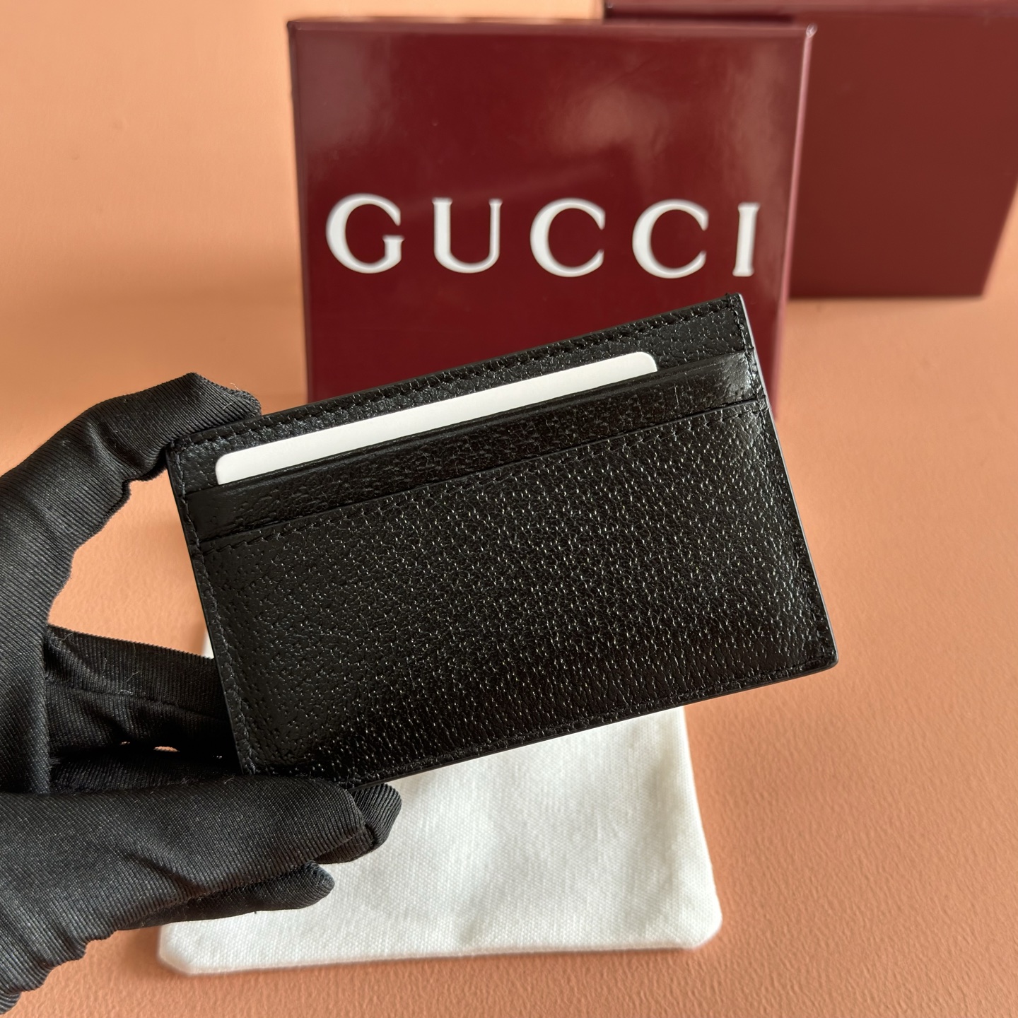[TOP] GUCCI Card Bag 11 x 7 CM - Black - 711 Luxury