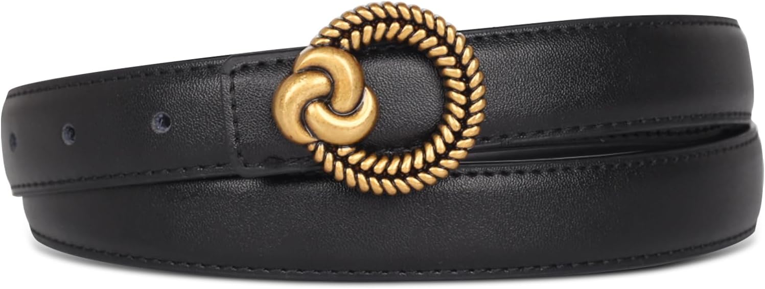 Relang Women's Belts with Gold Buckle, Fashion Waist Band, Elegant Ladies' Belt, Gift for Women