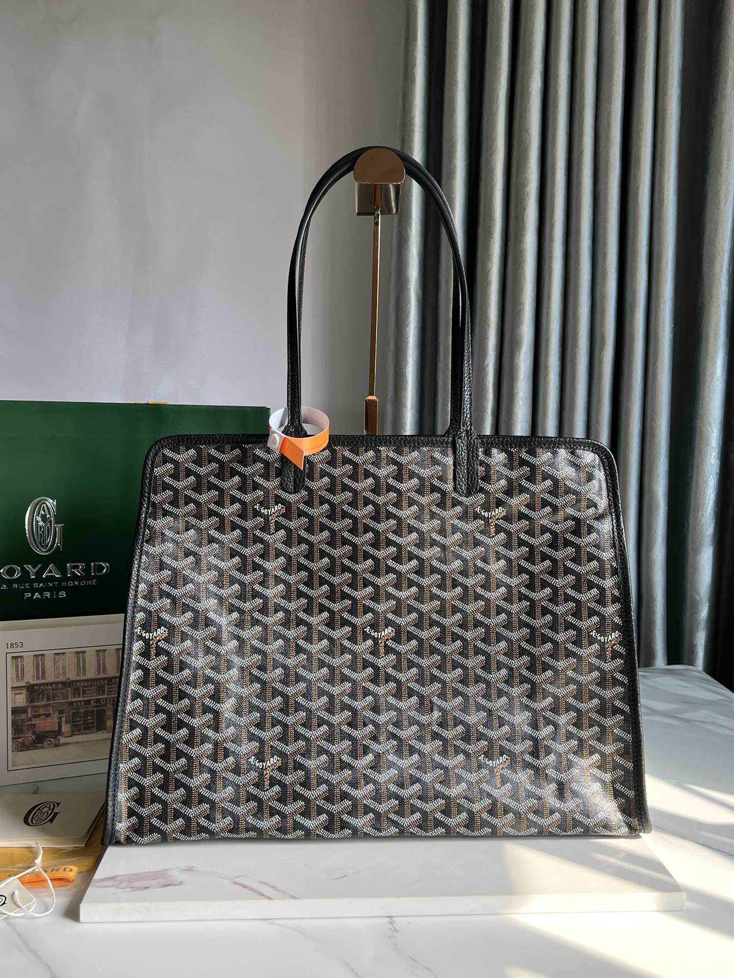 [TOP] Goyard Hardy Bag 40*17*31cm  - Black - 711 Luxury