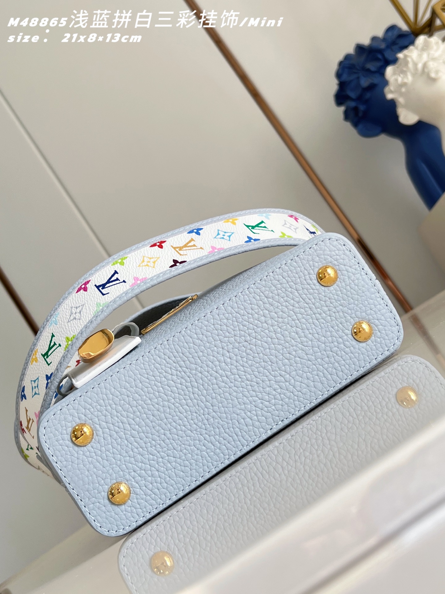 [TOP] Louis Vuitton LV Capucines Bag 21cm/27cm - Light Blue