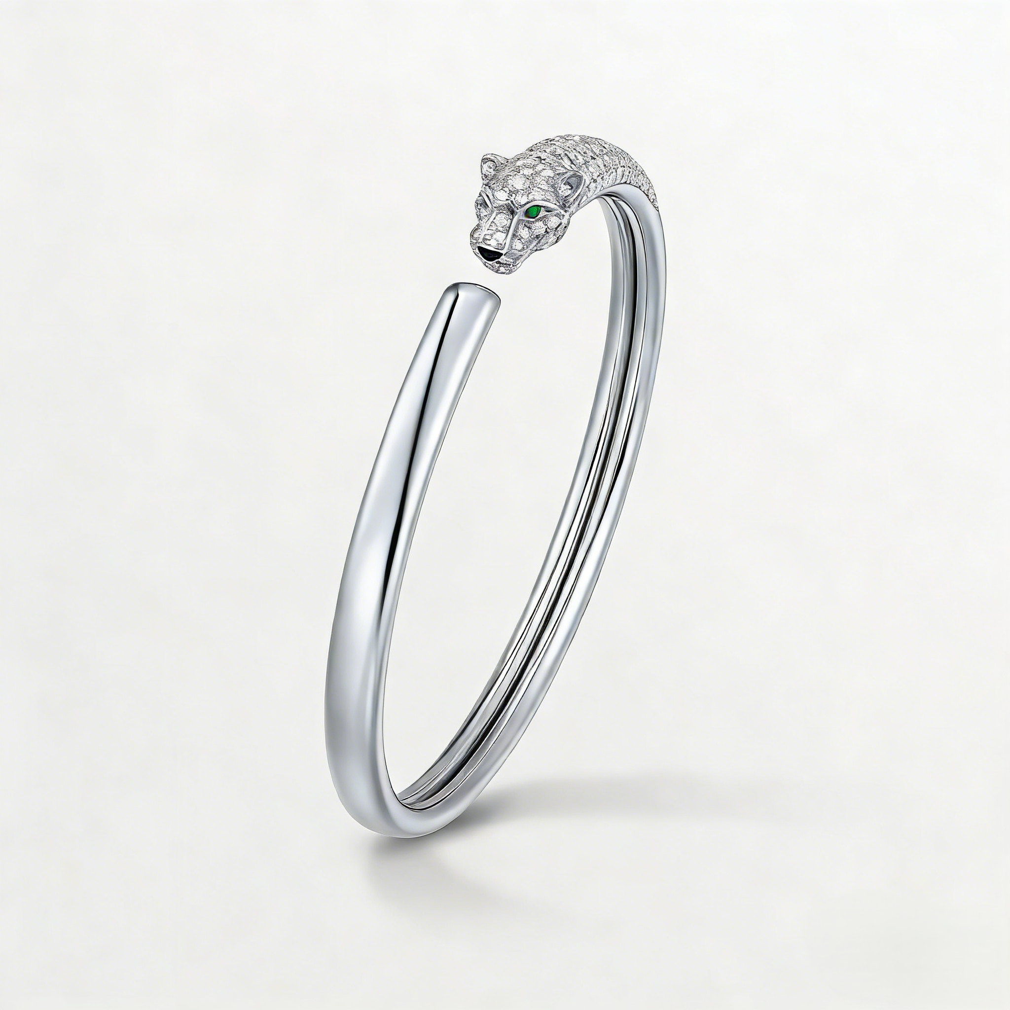 Carty Panther Pure Bracelet, White Gold, Small Model Half-Paved