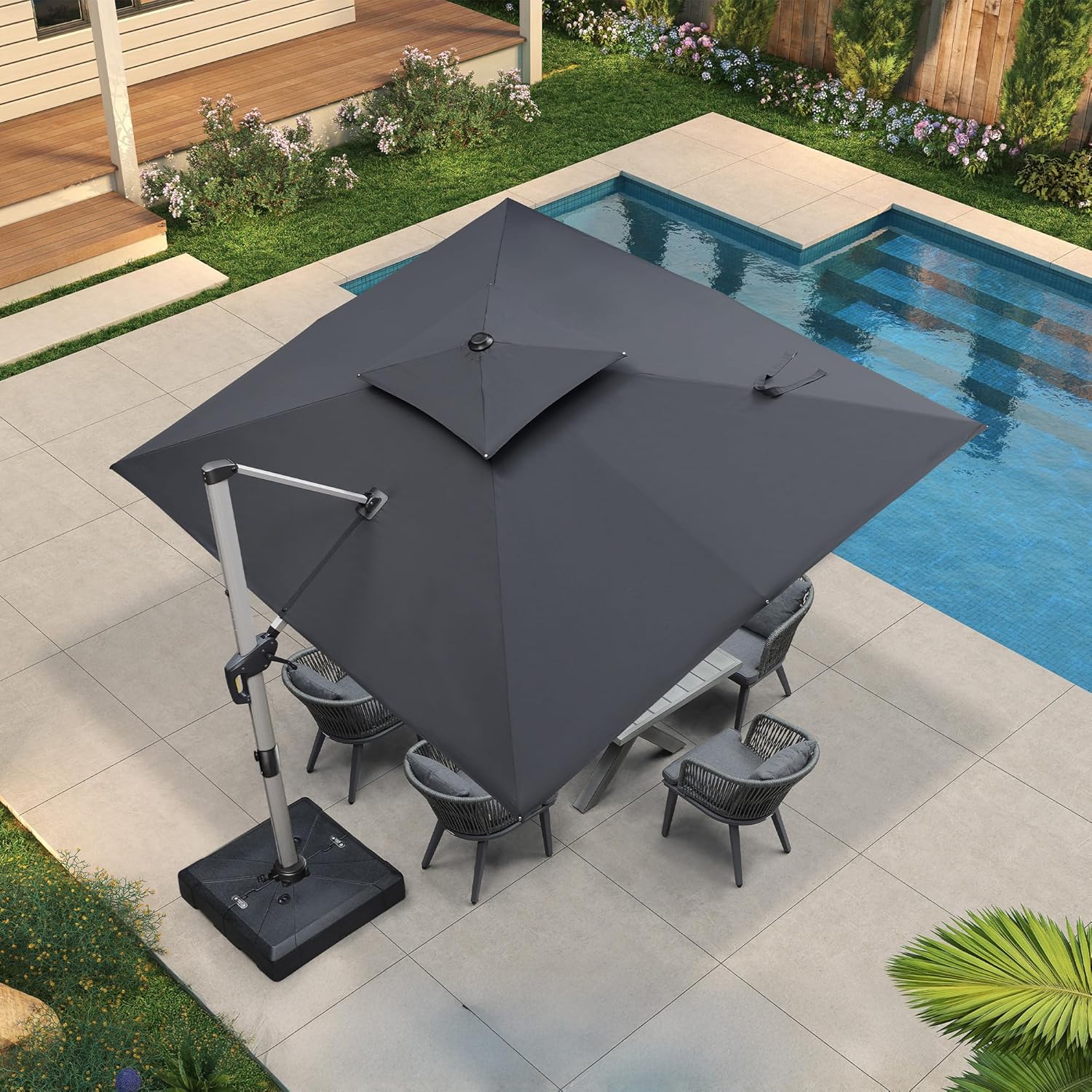 PURPLE LEAF Rectangular Parasol