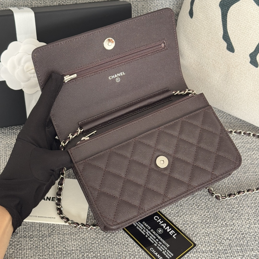 [TOP] CHANEL WOC Bag Caviar Leather 19CM - Coffee&SHW - 711 Luxury