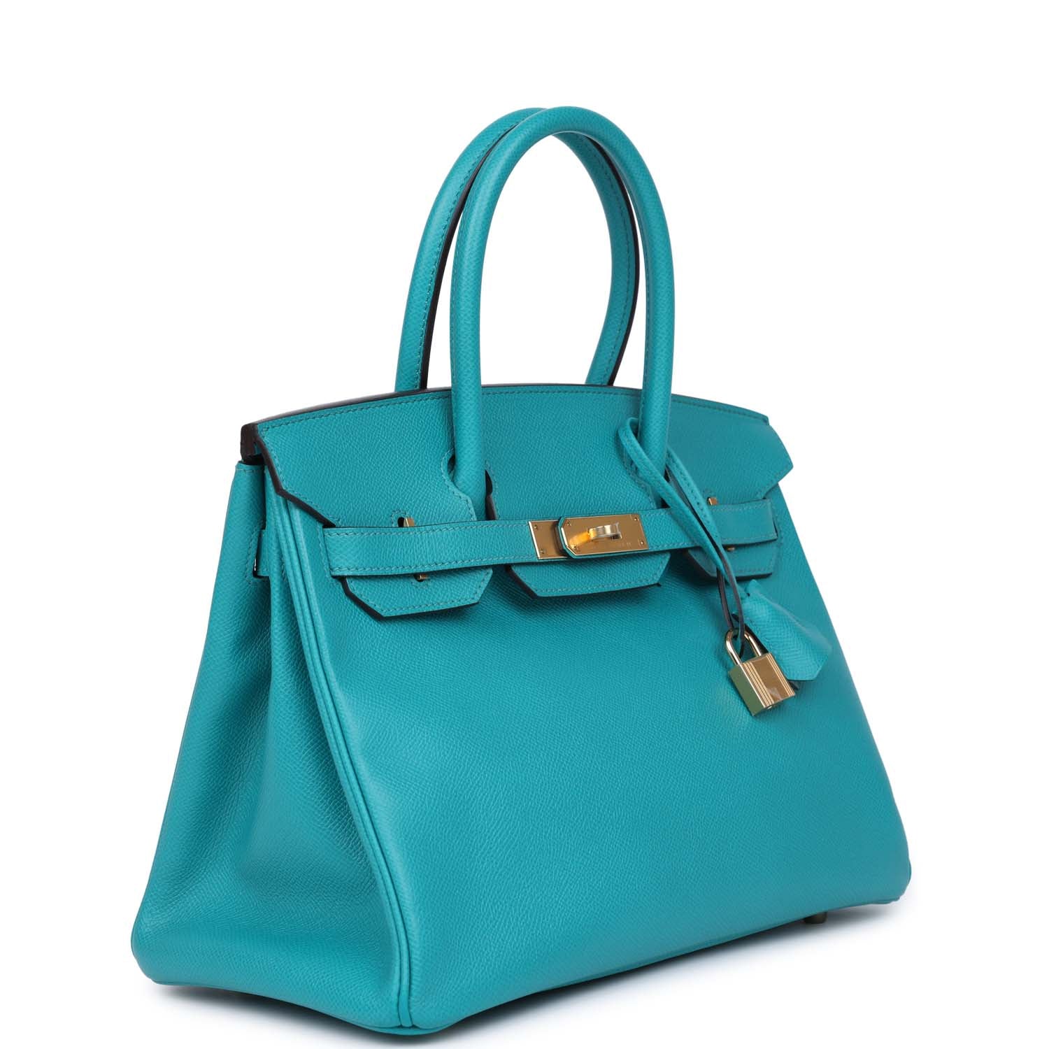 Hermes BirkinBleu Paon Epsom Gold Hardware
