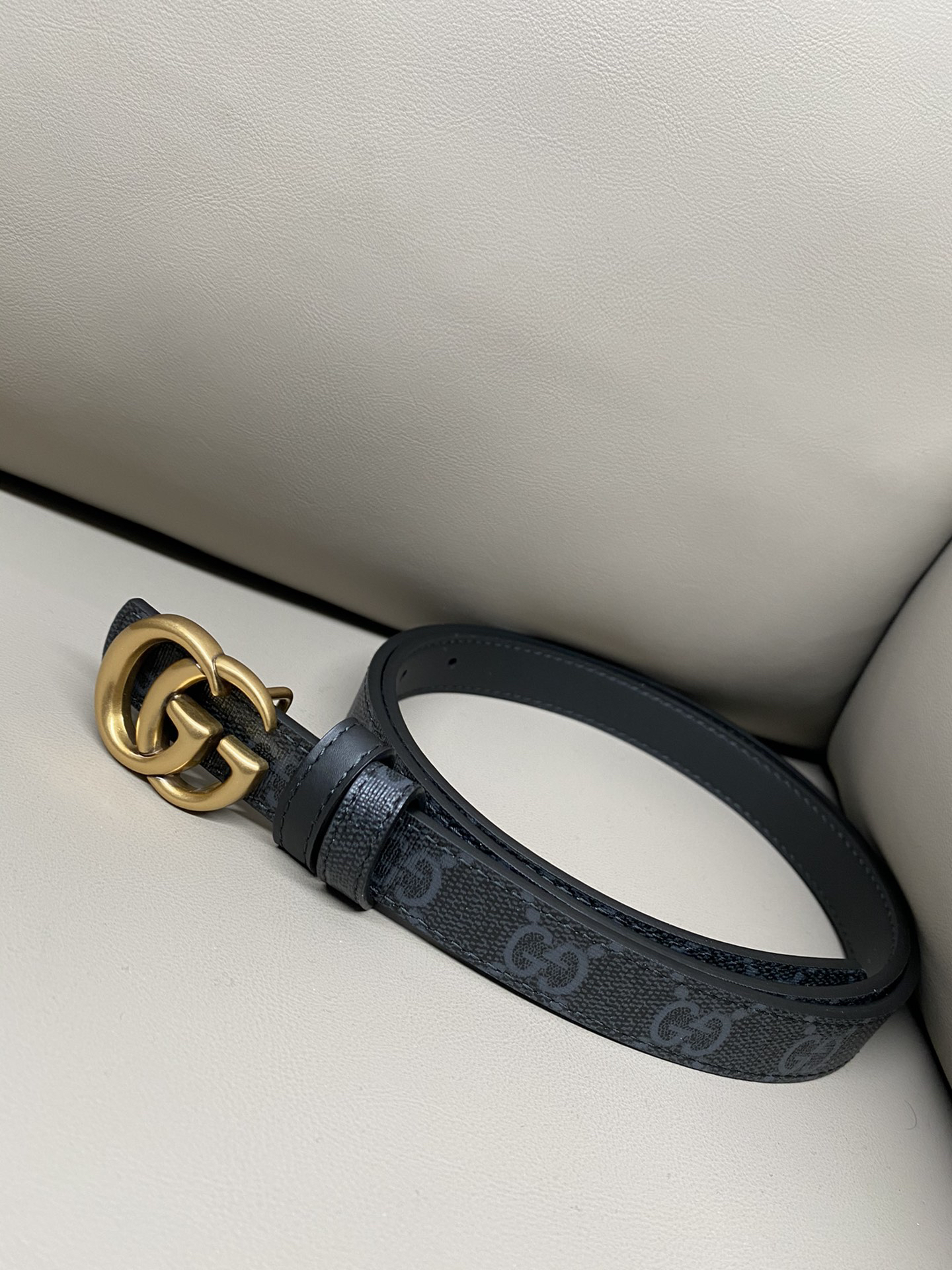 [TOP] GUCCI Marmont Belt 2 cm - Black - 711 Luxury