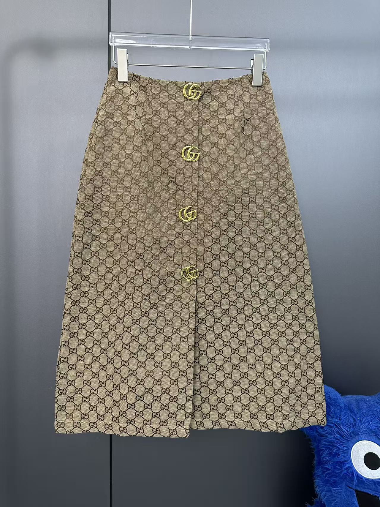 [TOP] GUCCI GG Skirt - Khaki - 711 Luxury