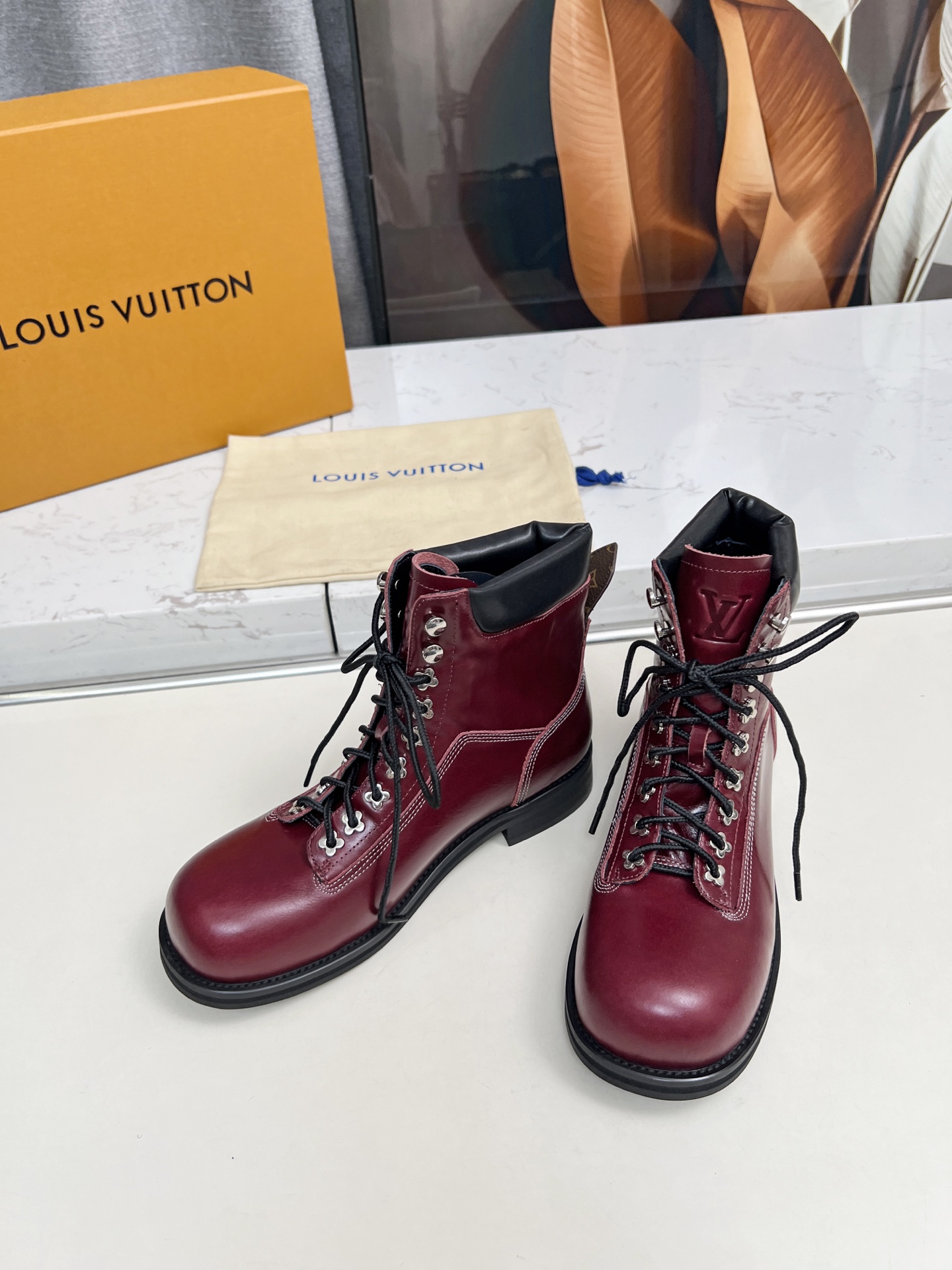 [TOP] Louis Vuitton LV Boots - Wine red - 711 Luxury