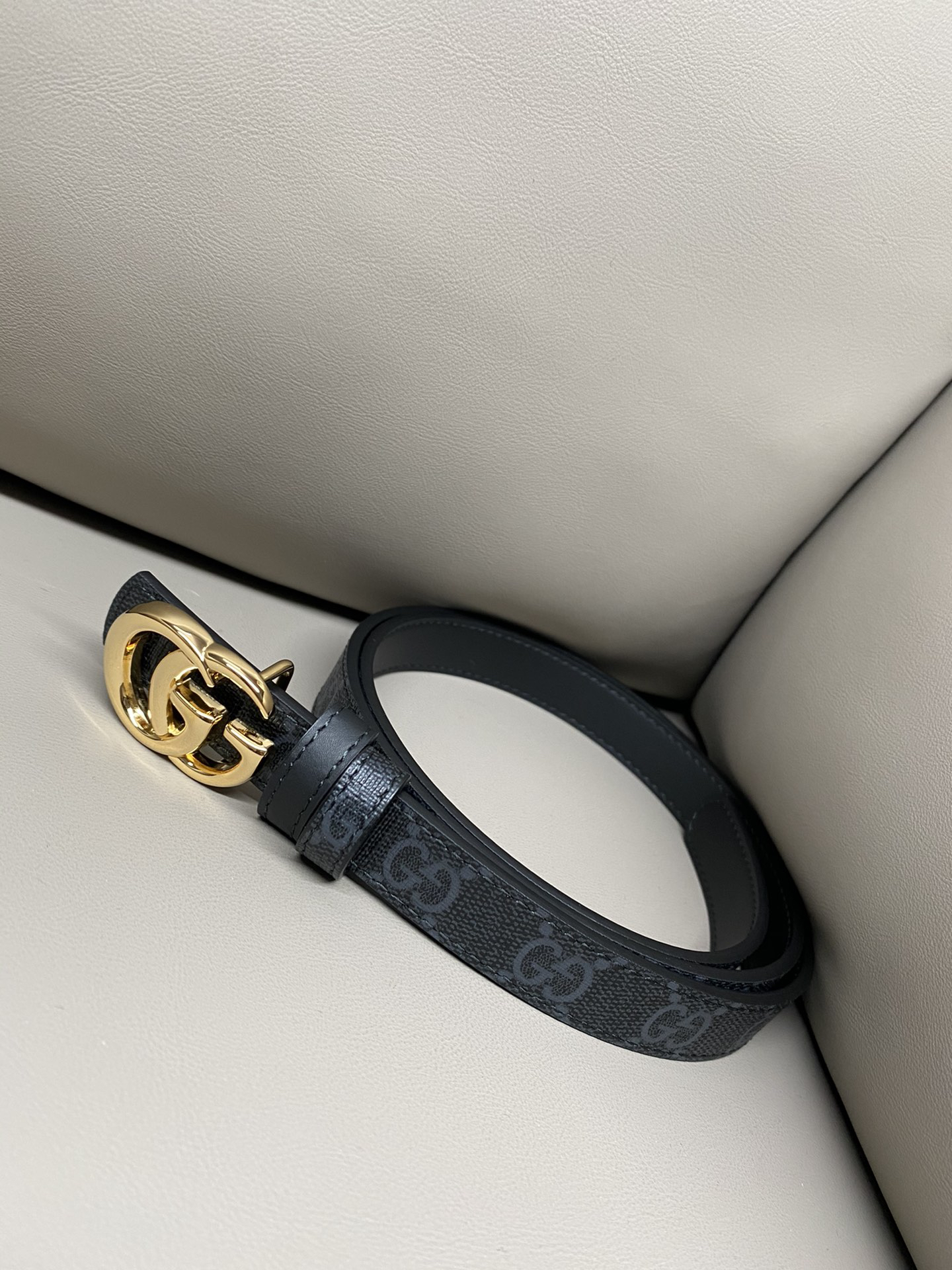 [TOP] GUCCI Marmont Belt 2 cm - Black - 711 Luxury