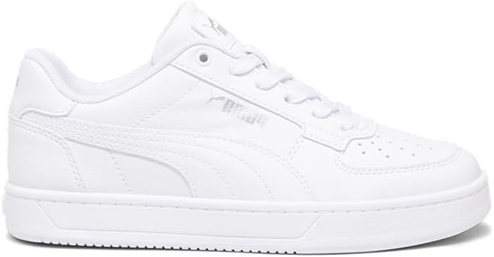 Puma Kids' Caven 2.0 Puma White-Puma Silver-Puma Black Big Kid 5.5