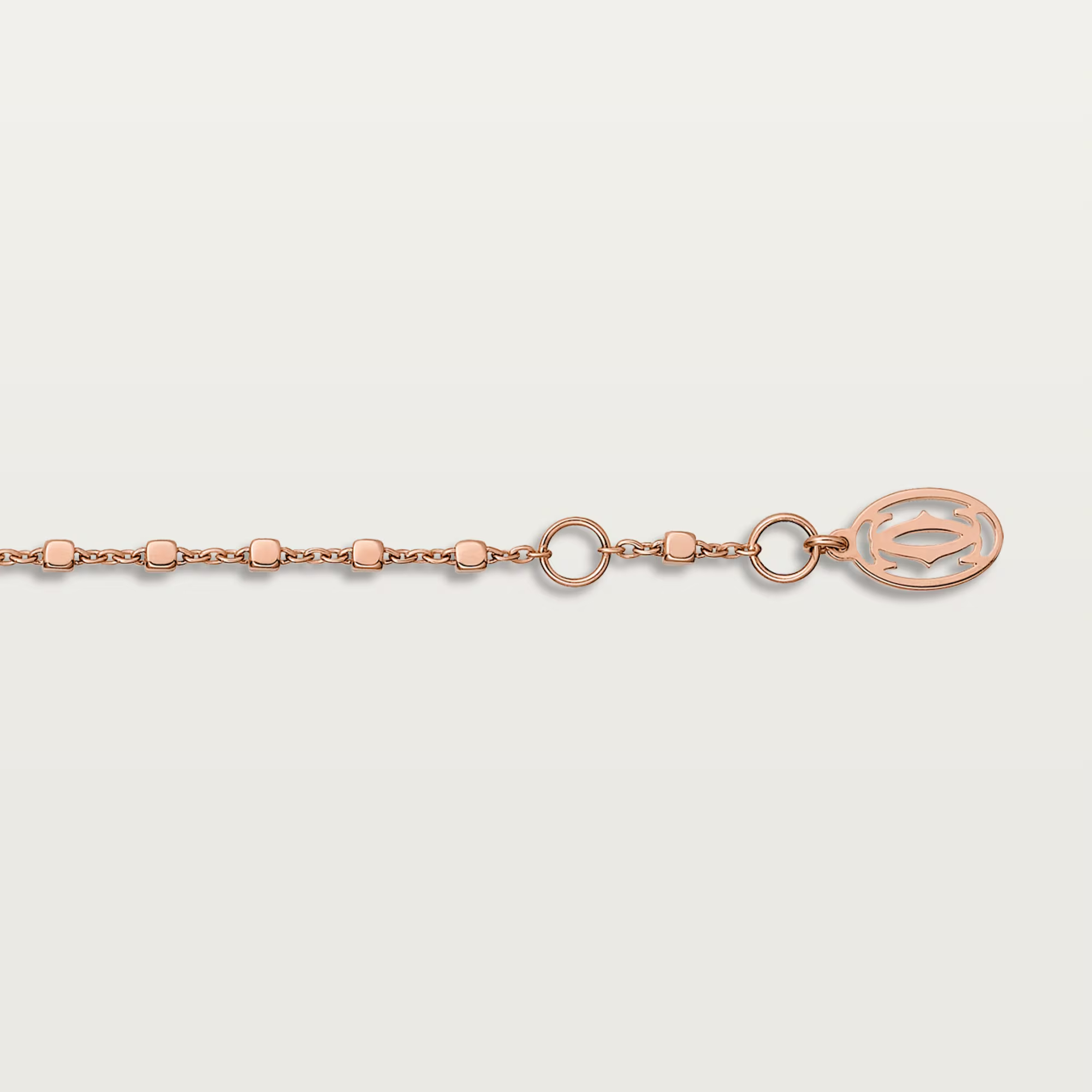 Carty Panther Motif Bracelet, Rose Gold, Chain Moissanite