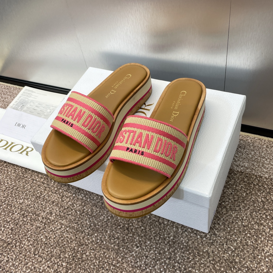 [TOP] Christian Dior IVIETA AY Slippers - Pink - 711 Luxury
