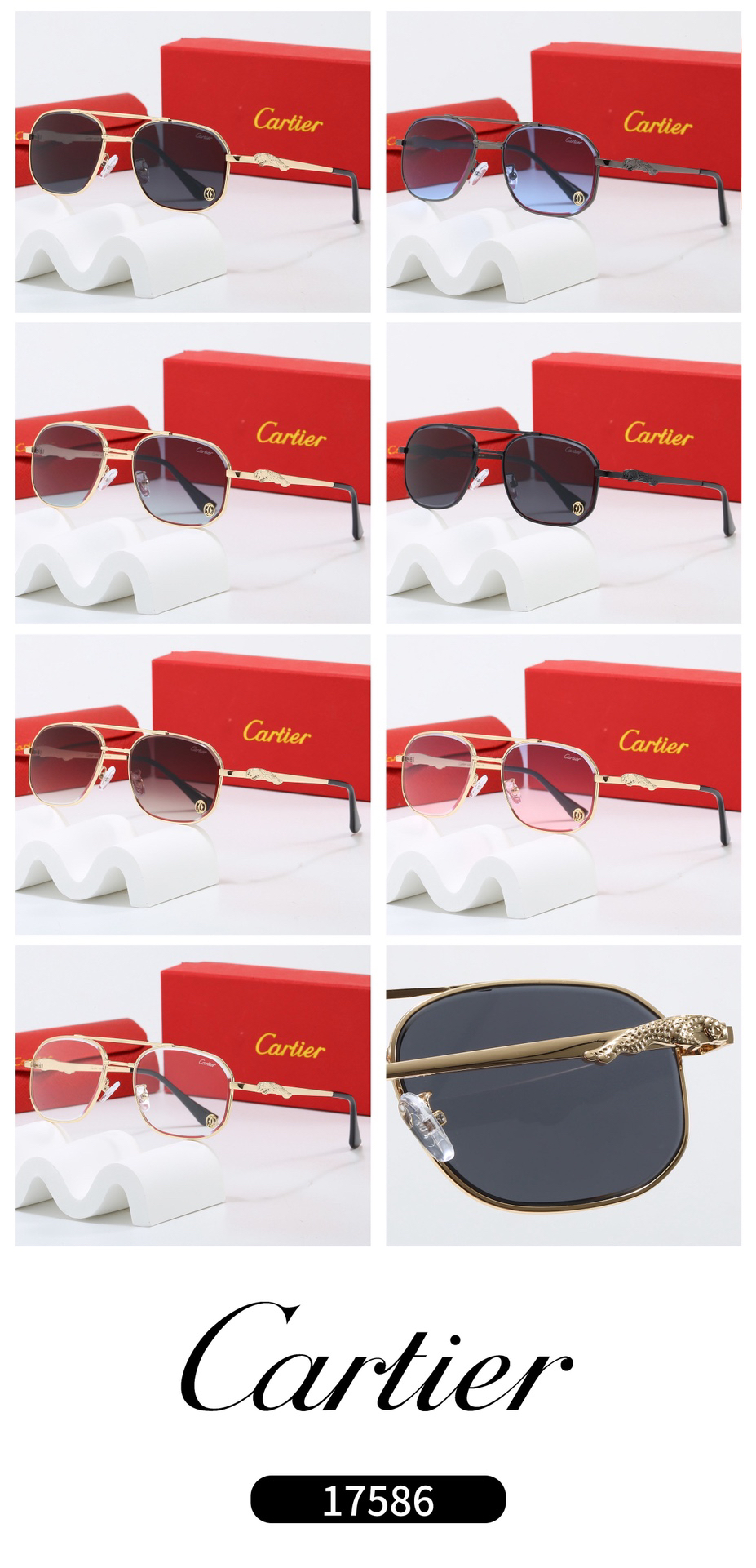 [TOP] Cartier Sunglasses - 7 Colors - 711 Luxury