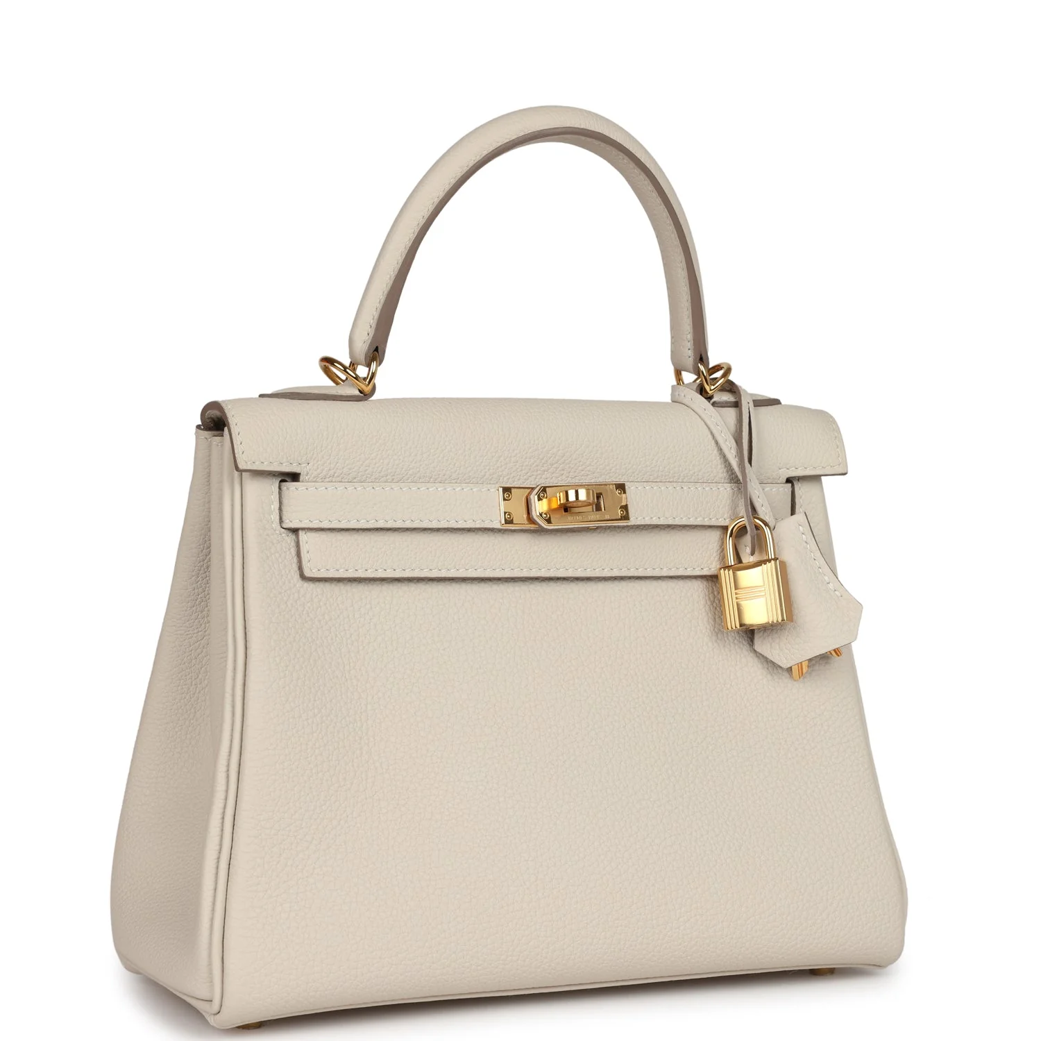 Hermes Kelly Retourne  Craie Togo Gold Hardware