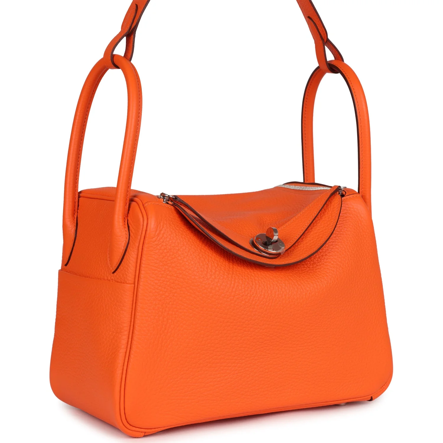 Hermes Lindy  Orange Minium Clemence Palladium Hardware