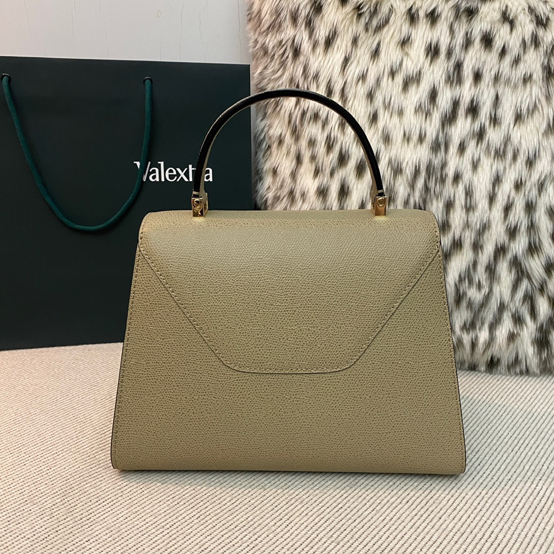 [TOP] VALEXTRA lside Bag 26x20x12cm - Elephant Gray - 711 Luxury