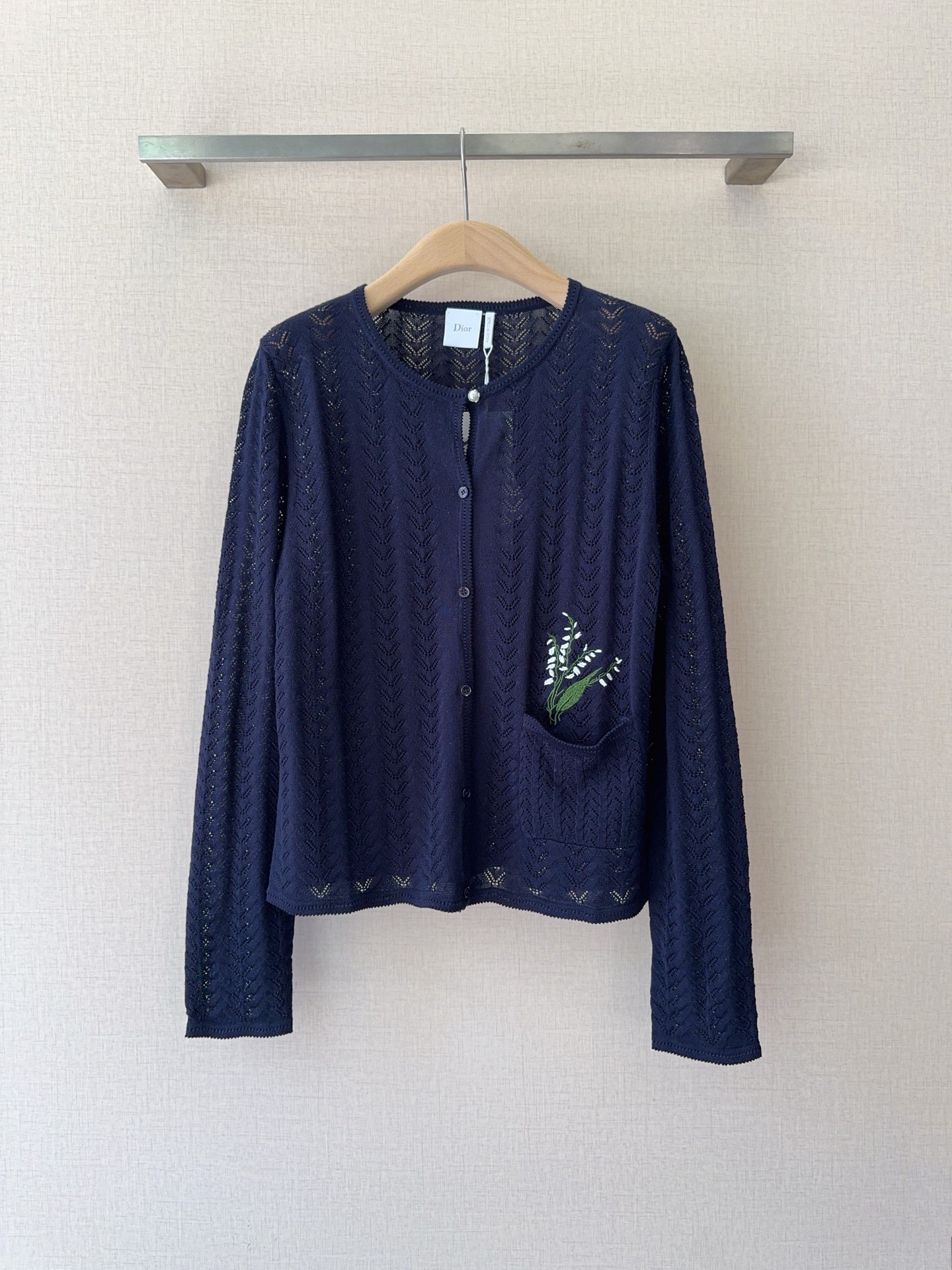 [TOP] Christian Dior Knit Cardigan - Navy Blue - 711 Luxury