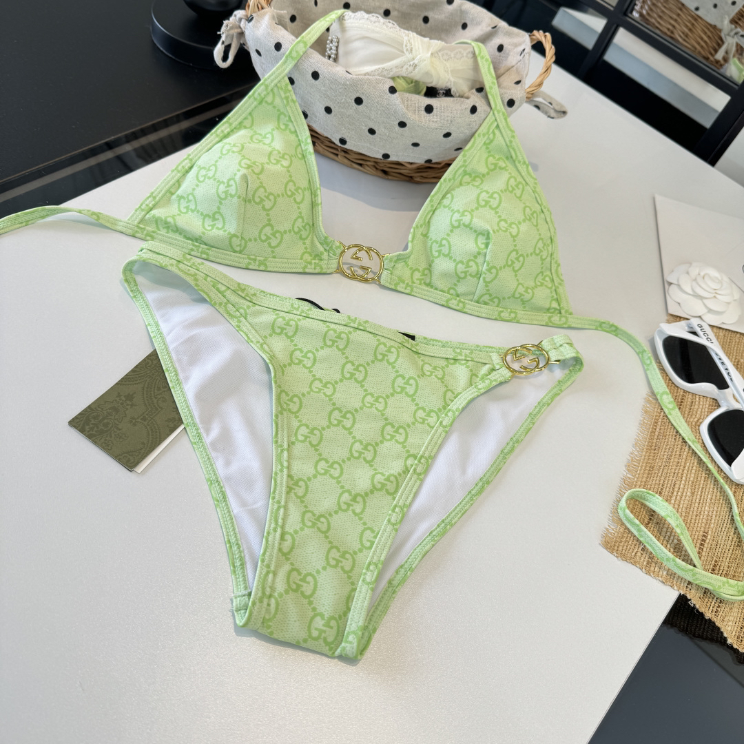 [TOP] GUCCI Bikini Swimsuit - Green - 711 Luxury