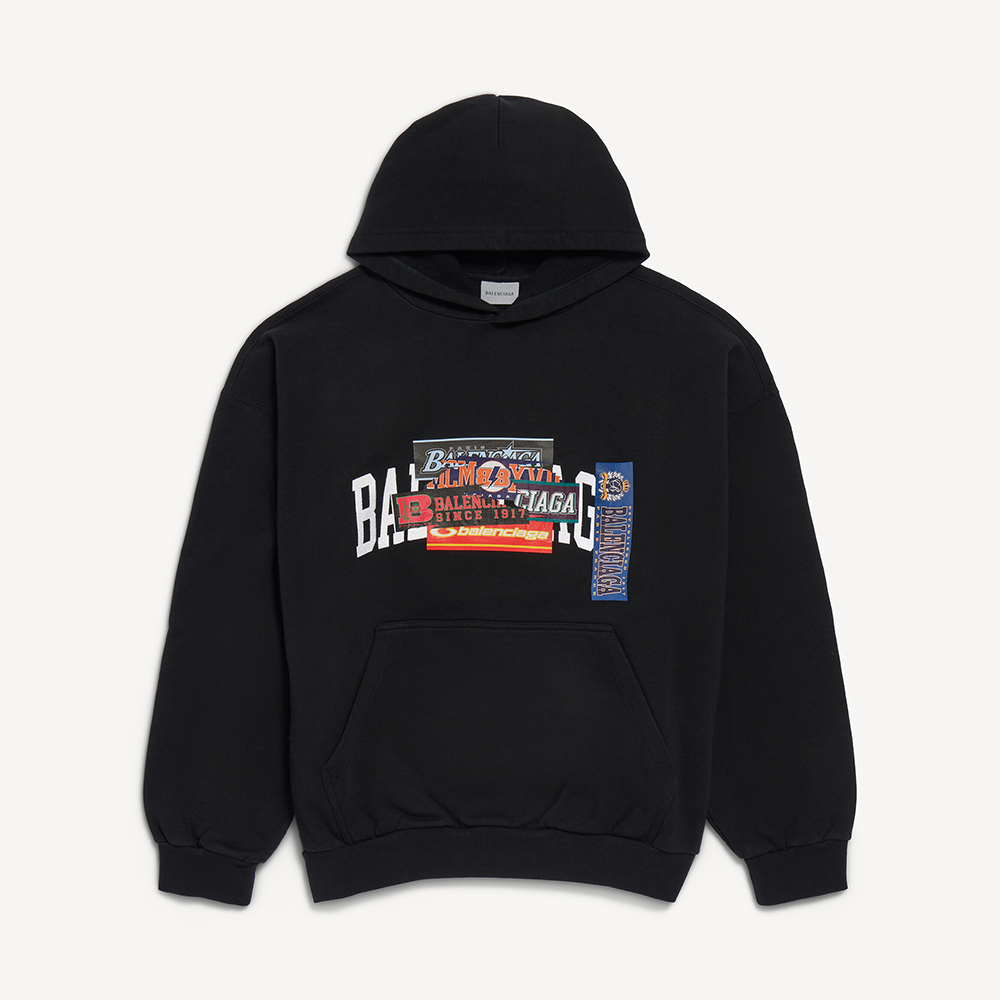 Balenciaga Clothing Balenciaga Bumper Stickers Medium Fit Hoodie #393640 | Nigo Office