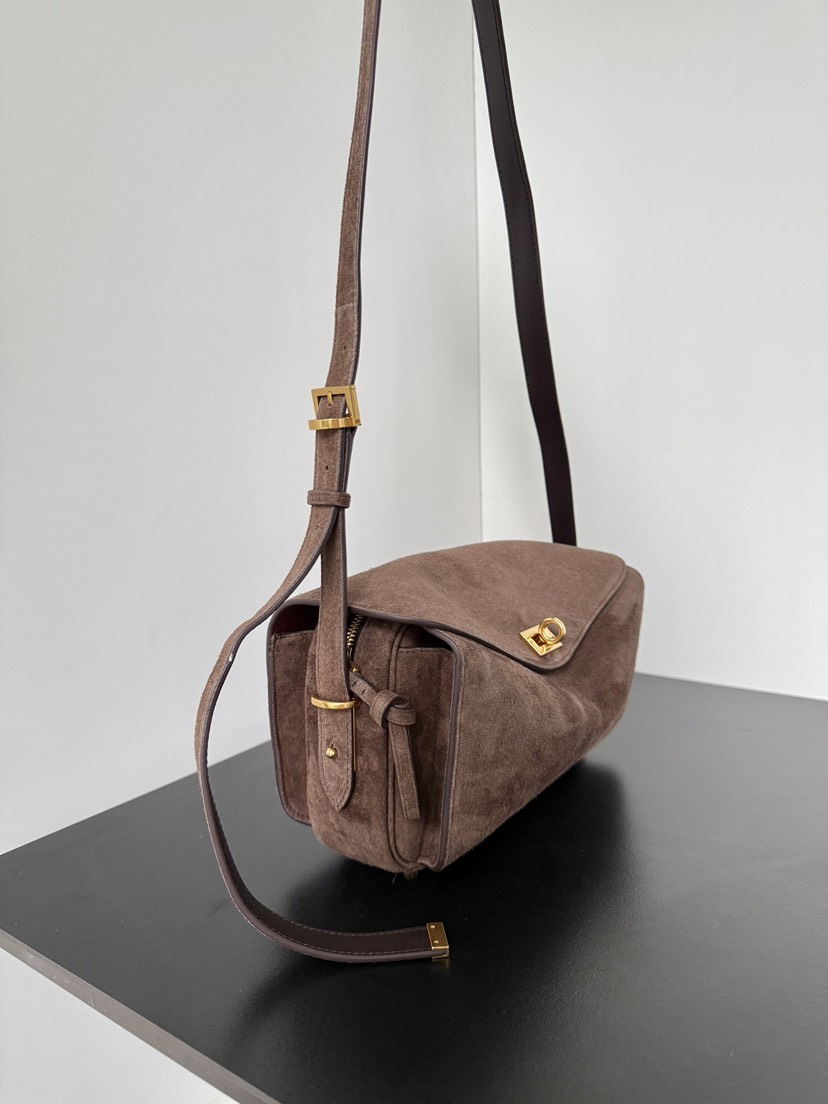 [TOP] BALENCIAGA LE 7 Shoulder Bag 26x13.5x10cm - Brown & GHW