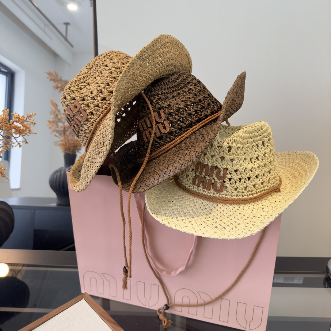 [TOP] Miu Miu Straw Hat - 3 Color