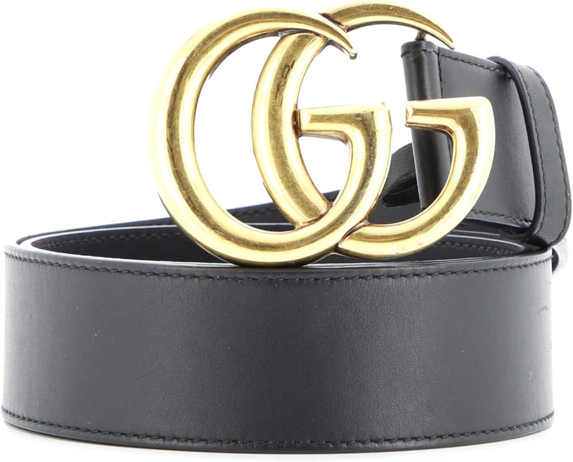 Gucci, Pre-Loved GG Marmont Belt Leather Medium, Black
