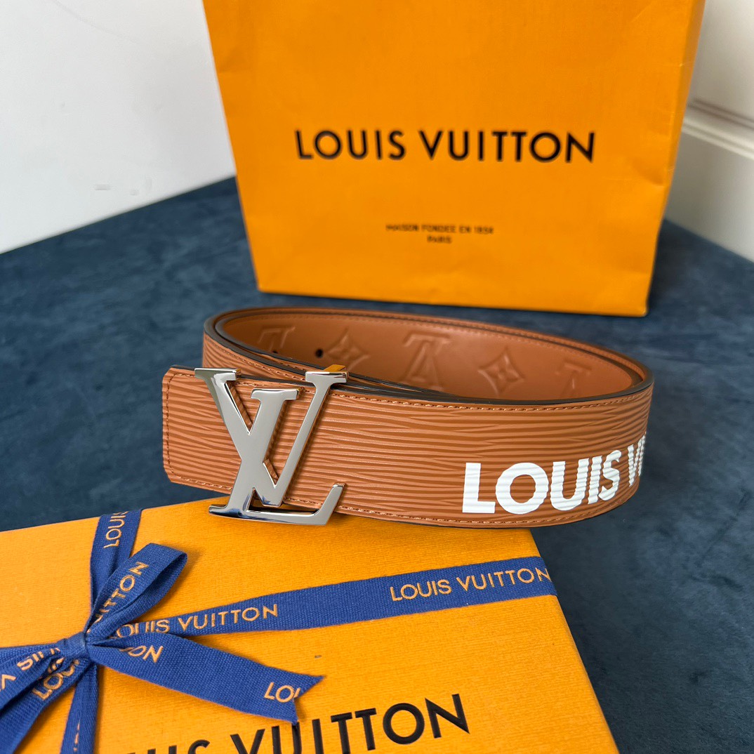 [TOP] Louis Vuitton LV Belt Calfskin 4cm - Brown - 711 Luxury