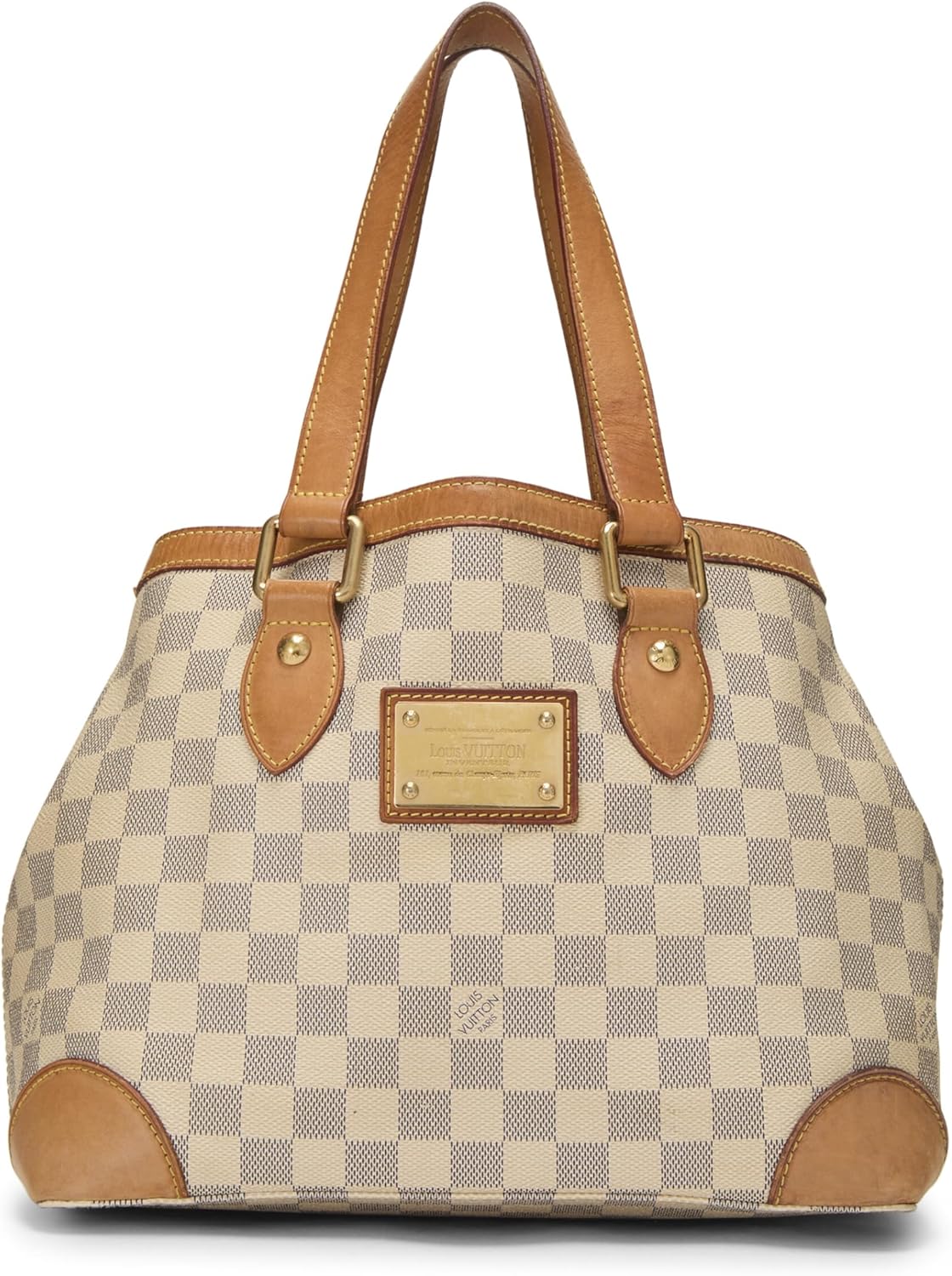 Louis Vuitton, Pre-loved Damier Azur Hampstead PM, White