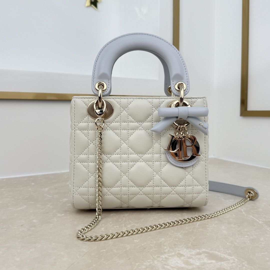 [TOP] Christian Dior Lady Dior Bag Lambskin 17x15x7cm - 3 Colors - 711 Luxury