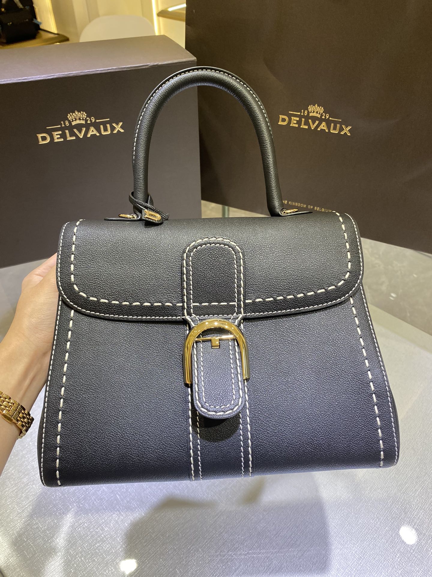 [TOP] Delvaux Brillant Bag 28cm - Black - 711 Luxury