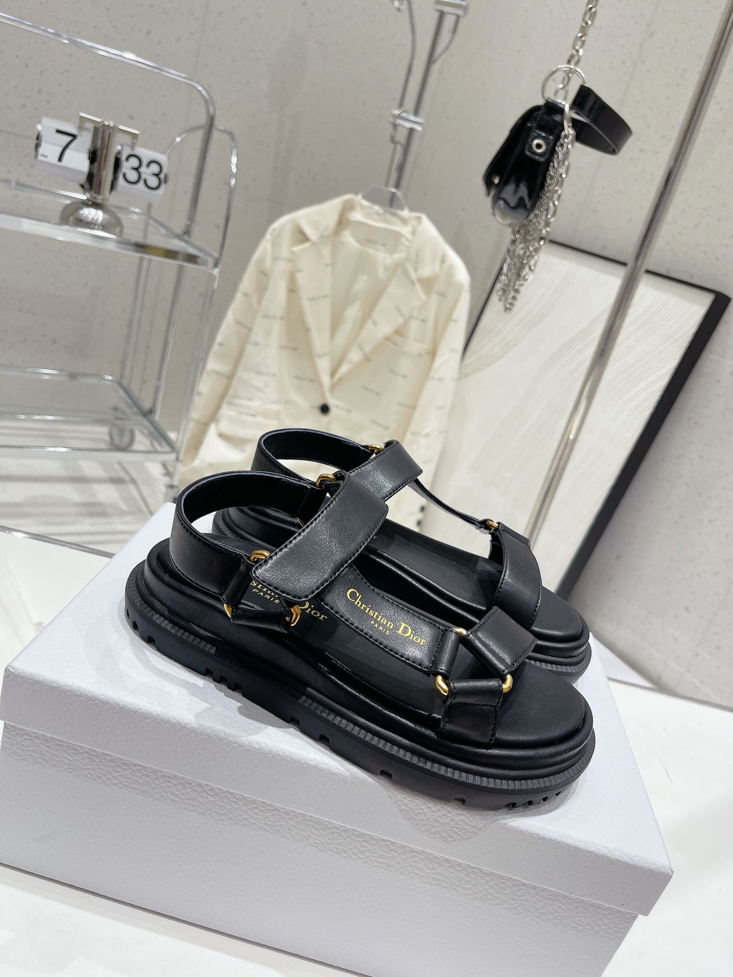 [TOP] Christian Dior Sandals - Black - 711 Luxury